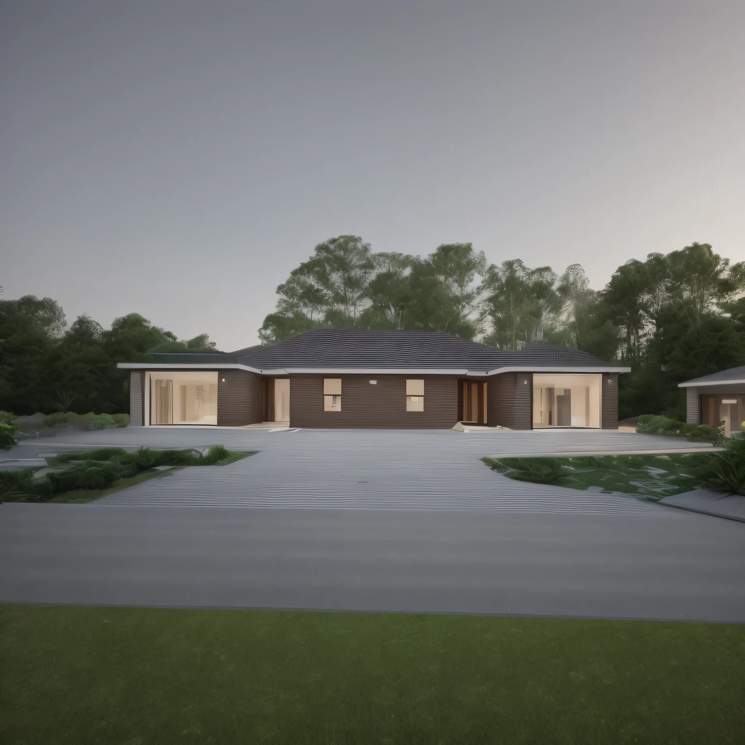 rendering of a modern house with driveway, garden and a patio, concept house, architectural render, architectural visualisation, residential design, architectural rendering, rendering, architecture render, 2 d render, architecture visualisation, architectural visualization, architectural concept, inter dimensional villa, d render, contemporary house, detailed rendering, exterior design, realistic architecture, render, high quality rendering, detailed render