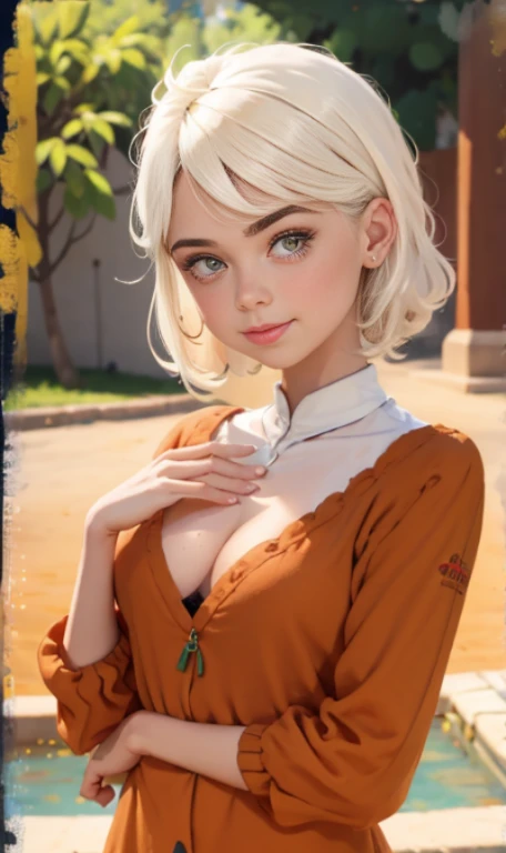 Photo of a 15 year-old European girl, .RAW, beautiful woman , largo cabello blanco , cabello blanco , chica albina ,((retrato)), ((Cara detallada:1.2)), ((Detailed facial features)), (Piel finamente detallada), fondo variado , ojos azules , 、(cool color), humid, humid, Reflectoreasutepiece) (proporciones perfectaotos realistas)(La mejor calidad) (Detallado) fotografiado con una EOS R5 de Canon, Lente de 50 mm, f/2.8, NffSW, (8k) (papel tapiz) (cinematic lighting) (Dramatic lighting) (foco nítido) (Enrevesado) smal boobs , small breasts , pecas en mejillas , cuerpo completo , hermoso cuerpo de mujer , posando sexy , posando alegre para la camara ,lindo maquillaje , gran sonrisa , boca abierta , labios rojos , chica albina , pelo blanco , cabello blanco ,hermoso vestido rojo , disfraz de santa claus