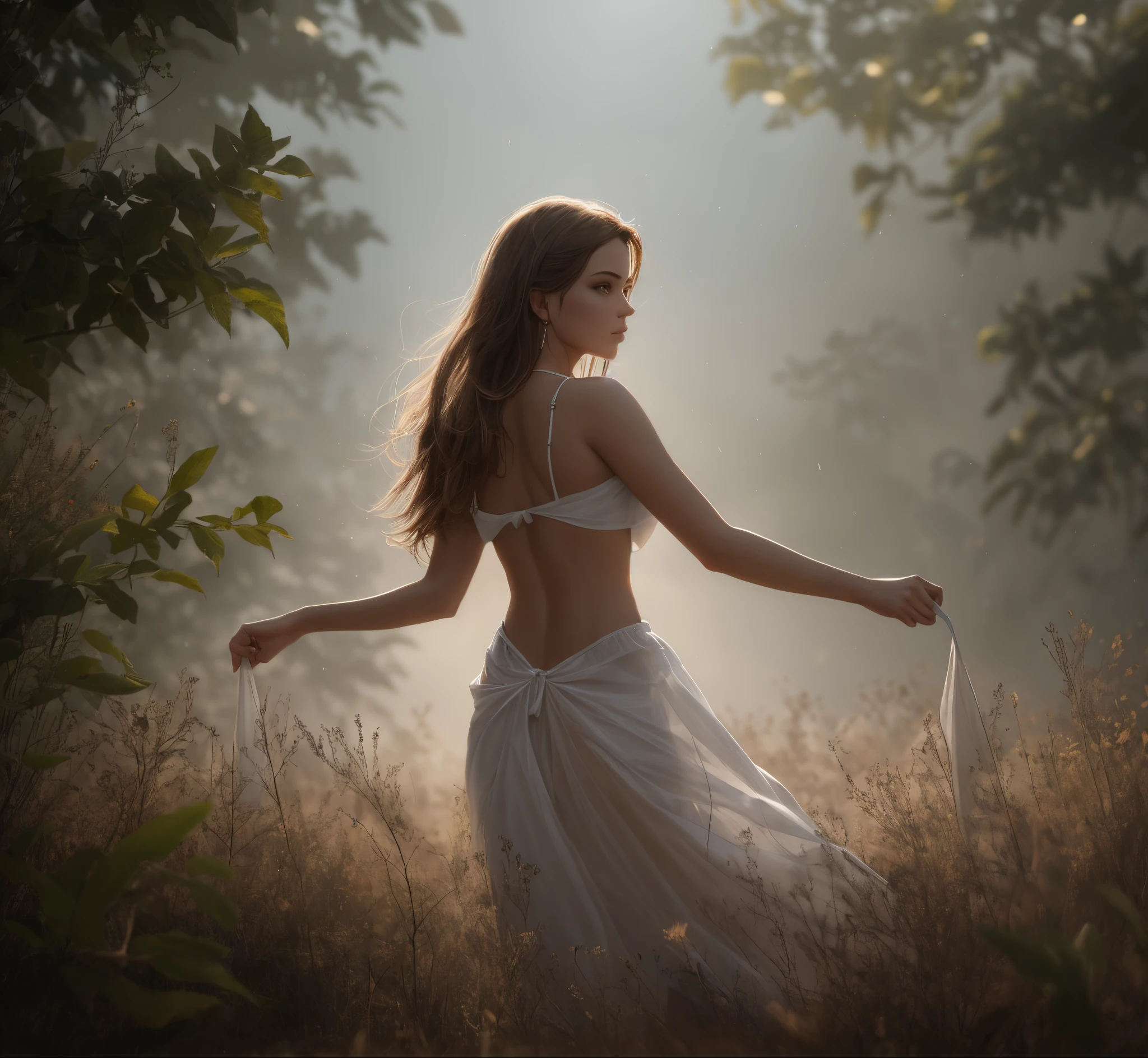 arte das sombras, fotografia da silhueta de uma linda mulher posando no prado escuro e luminescente, lindo corpo voluptuoso, sedutor, barefoot, 8k, UHD, master part, alta resolução, detalhe delicado, Realistic, altamente detalhado, perfect composition, Beautiful, circunstanciado, insanamente detalhado, octan render, trending on ArtStation, 8k artistic photography, arte conceitual fotorrealista, macio, natural, volumetric, cinemactic, luz natural --auto --s2