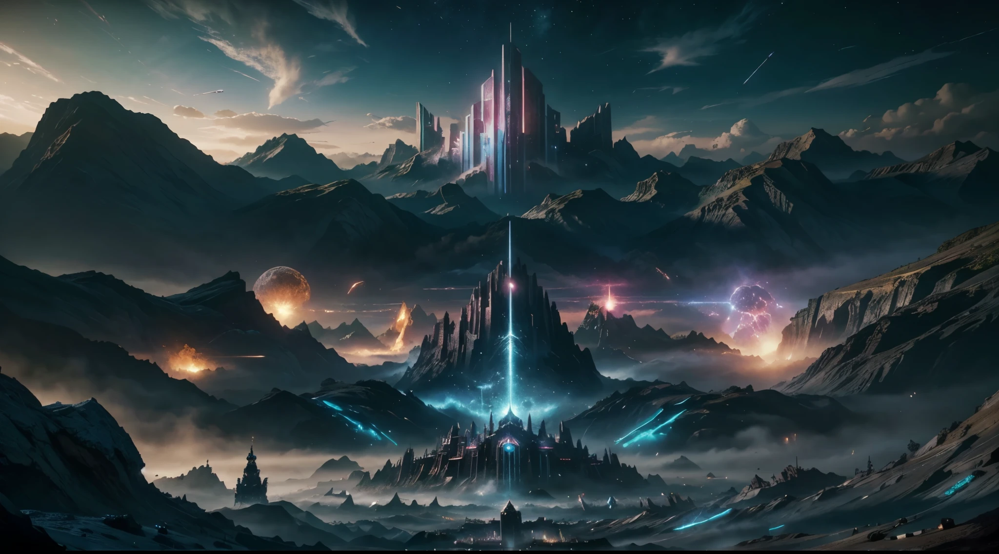 summoner's rift, ultra realista, league of legends, sci-fi fantasia desktop wallpaper, unreal engige papel de parede 4k, papel de parede fantasia sci-fi, epic fantasy landscape, 8k arte impressionante