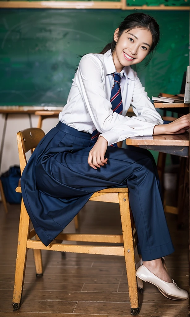 A -yeld se skin,Extra short shorts,Slender legs,largeeyes,short detailed hair,Tall and thin,Beggars costume,Full body photo,Blue socks,No shoes,Melon seed face,Sit on your knees,Keep your legs straight,Qi bangs,ssmile,Libido boy。