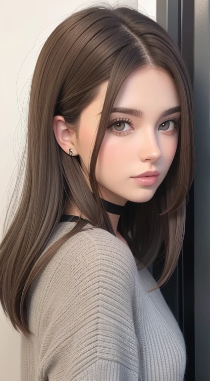 brown hair with gray hair