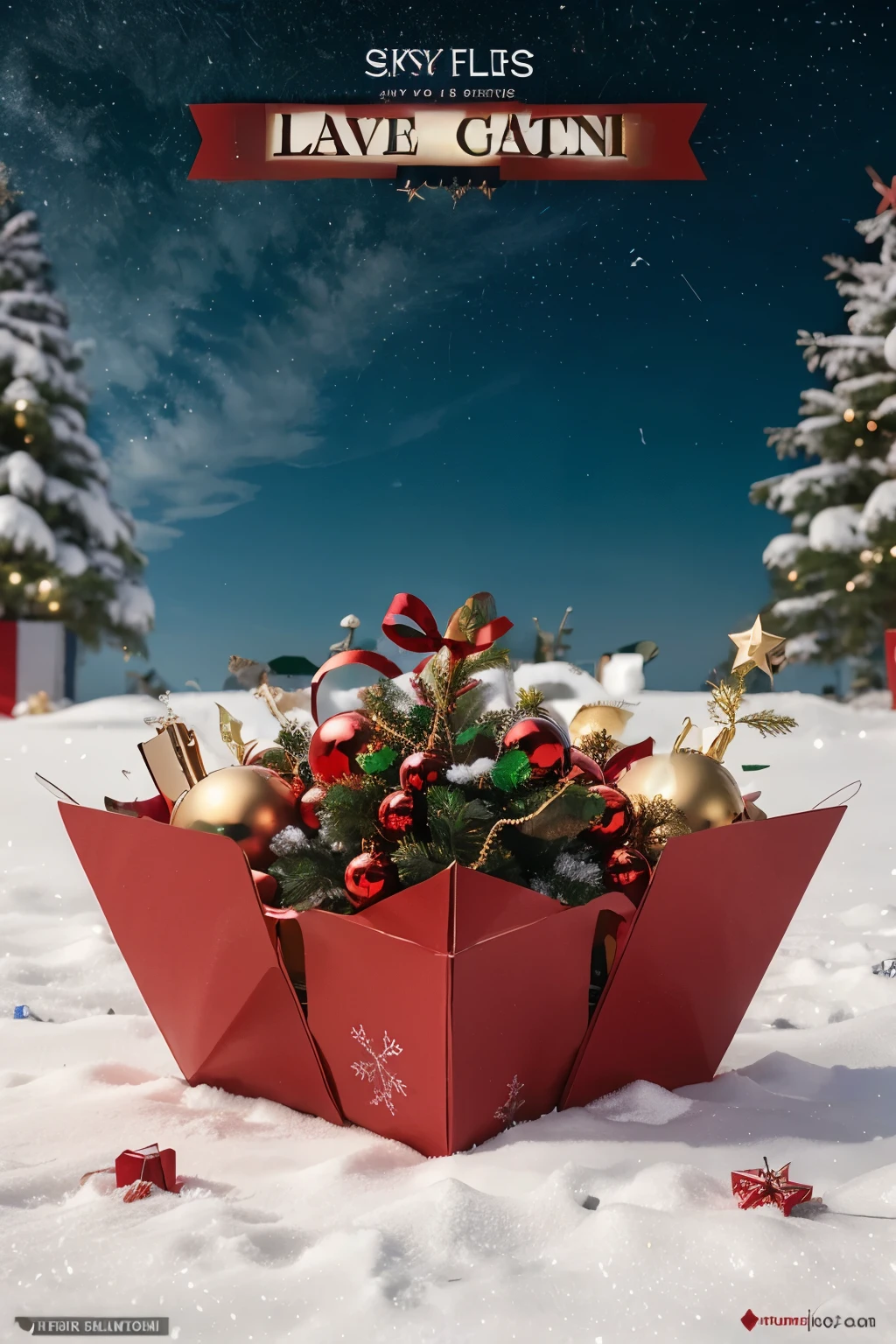 Christmas decoration with baubles