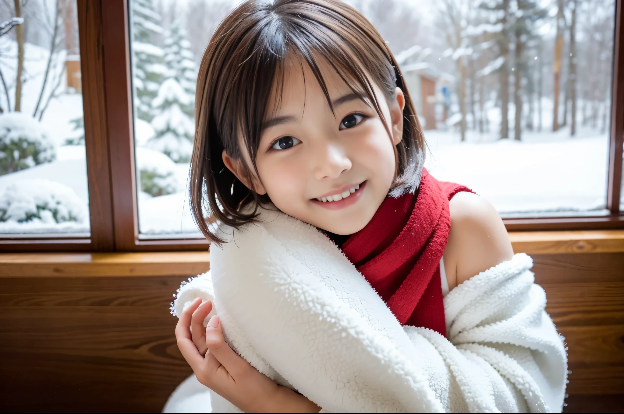 (Best Quality,4K,hight resolution,masutepiece:1.2),Realistic,Christmas,girl (),Hugging a big teddy bear,santa、a closeup,Snow falling in the background,Winter wonderland,Joyful expression,Magical atmosphere,Soft lighting,Vivid colors,Happiness,laught,Welcoming environment,Warmth,Smiling eyes,Shortcut Hair,Shimmering decoration,Twinkling lights,wrapped present,magic snowflake,Christmas tree with ornaments,log cabin,Peace and quiet,Excitement and anticipation,Snowy landscape,childhood innocence,Enchanted moments,Playful laughter,Upholstered stockings,off shoulders