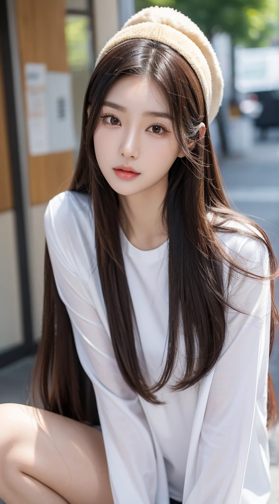 asian woman with long brown hair and white shirt, gorgeous young korean woman with fair skin showing all top of head, beautiful korean young woman, beautiful korean woman, beautiful asian woman, beautiful young asian woman, beautiful asian girl, asian girl with long hair, asian beautiful face, young asian woman, korean girl, korean woman, a young asian woman, young cute korean face