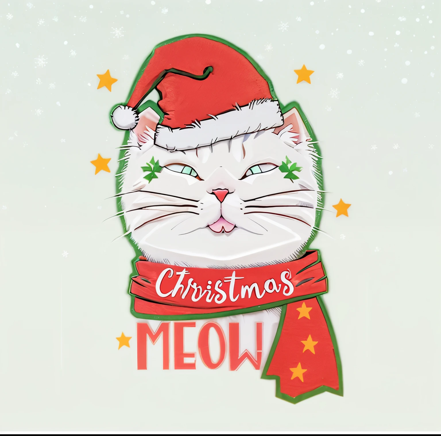 christmas cat meow