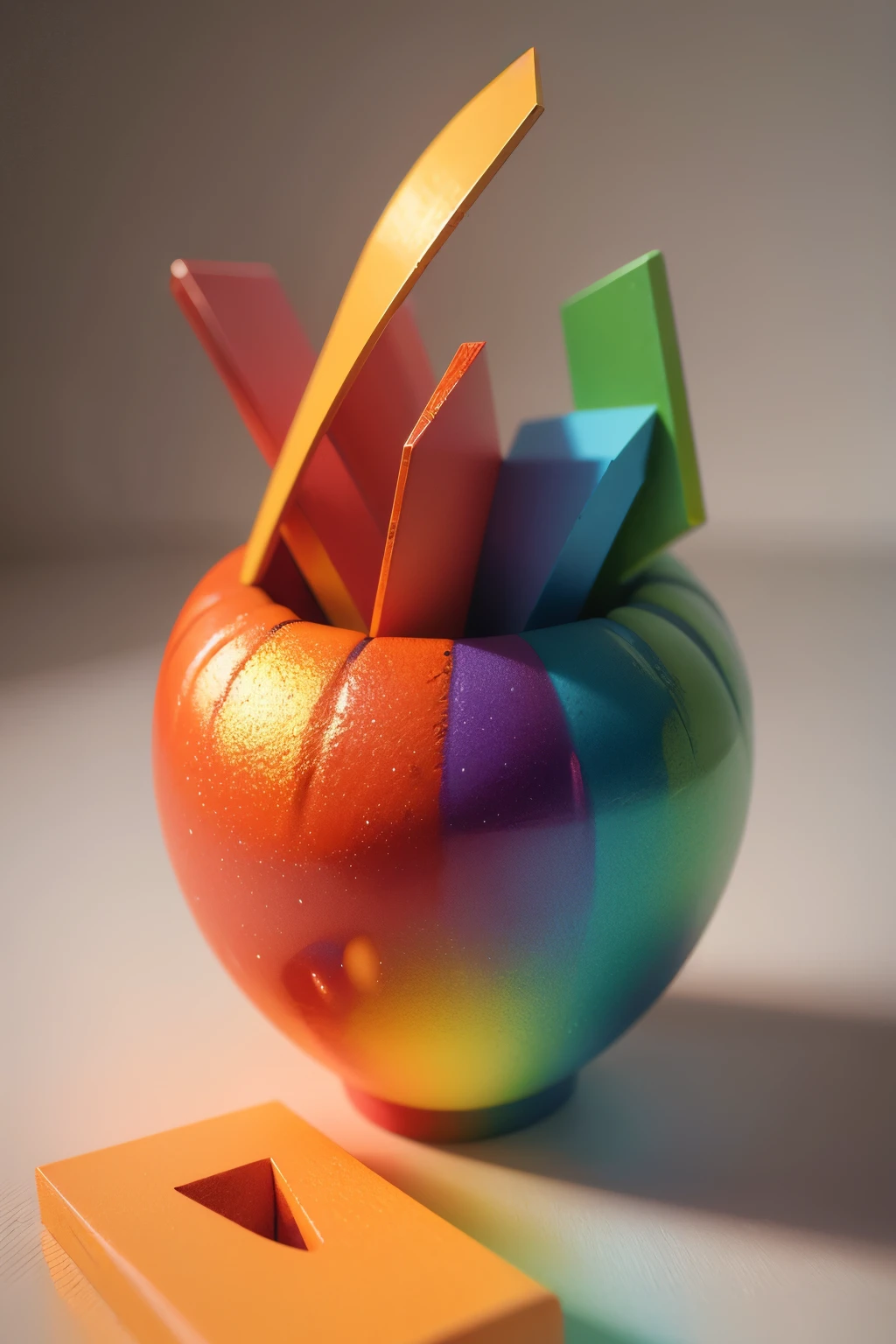 paleta de cores 3d, hiperrealismo, sem humanos