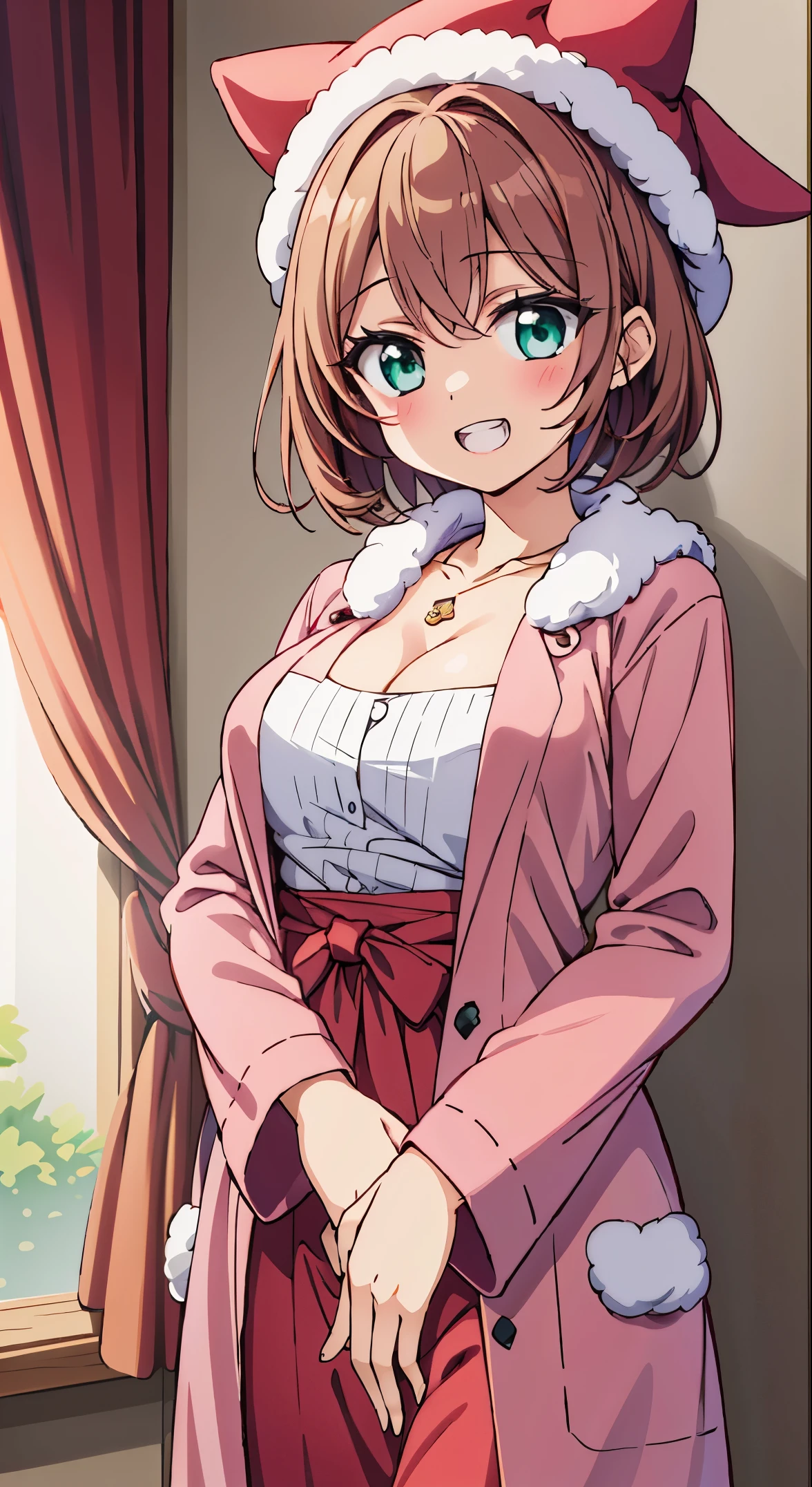 (masutepiece, Transparent air, The transparent eye,Best Quality, Perfect Anatomy, High quality:1.4), absurderes, absolutely resolution, unbelievable Ridiculous, hight resolution, ultra-detailliert, Official art, Unity 8k壁纸, Kinetic typography,nice hand, Perfect hands, Boobs Boobs Detailed Beautiful Hands, Large_filesize, fulcolor, hight resolution, symmetric, exceptional, Best aesthetic, newest, Anime, very beautiful detailed body,The hair,faces,The eye, BREAK, 1 beautiful girl, (Kawaii type:1.5), (Chibi: 0.8), (kawaii: 1.5), (Lori: 0.5), (17 years old girl), BREAK(Red hair, short-hair,2The hair bun,BluntThe hair:1.4),(:D,grin:1.3),{Heterochromia,pale blue The eye,The light green eye, Eye Highlights,The first hyperfine stars:1.5},Star The Eye Silhouette Thick Eyelashes, naked boobs double eyelids:1.2),(de pele branca),BREAK,Clear skin,Beautiful skin, ,(top quality faces),(The eye shines with the highest quality),(best lol faces,:D:1.45) ,
Winter Wonderland Pajama Party Look,
A cute fleece pajama set with Christmas characters such as reindeer and penguins.....,cleavage, (Heart-shaped cutout:1.2),
Long sleeves and full-length pants to keep you warm on cold nights,
Perfect fit with rolled-up sleeves and pants,
Fuzzy slipper socks in holiday colors and patterns,
Luxurious robe with hood and festive trim for added comfort,
BREAK with fuzzy gloves is a great outfit、Complete your cozy ensemble,
Kawaii type Messy Bun Beanie in festive colors, red or green,
Accessories such as hot cocoa mug-shaped necklaces and earrings,
Minimal makeup with rosy cheeks for a sweet bedtime look,
(upward looking gaze :1.2) ,
Looking Up ,
From above ,depth of fields,
BREAK, BREAK,(morning), inside in room,Closet with futon,A room in a dilapidated apartment,Tatami mats,window,Chabudai,unit bath door,entranceway,scattered diapers,naked girl poster,coke,on back, tusk, Open mouth, Looking away,depth of fields, BREAK,wakame,wakame,wakame,(Cowboy Shot:1.4), BREAK,(Blurry background:1.3),(absurderes, hight resolution, Super Detail Art),cel shading,Clear Color, Lonely optical effect, Beautiful pictures, Bright glow, mystic atmosphere,(Close-up of girl:1.1), Mystical light particle effect,manga influence, clean line drawings,
BREAK,wakame,wakame,wakame,(Cowboy Shot:1.4),
BREAK,(Blurry background:1.3),(absurderes, hight resolution, Super Detail Art),cel shading,Clear Color, Lonely optical effect, Beautiful pictures, Bright glow, mystic atmosphere,(Close-up of girl:1.1), Mystical light particle effect,manga influence, clean line drawings,