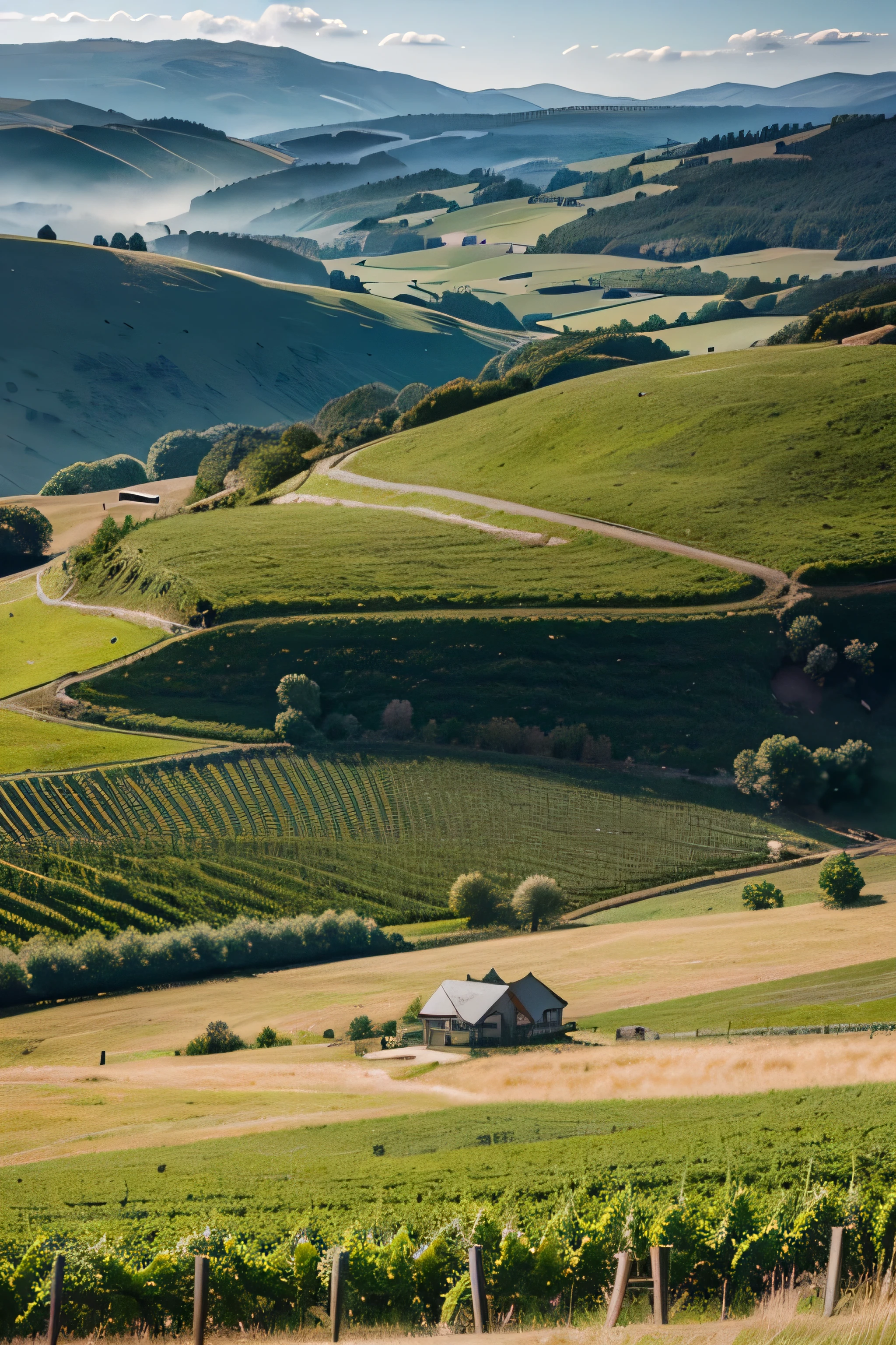flying over a field, inspired by William Miller, whites, white wine bottle, award-winning crisp details”, award - winning crisp detaily William Miller, whitesmith, commercial product photography, wine label, hills in the background, inspired by William Bliss Baker, inspired by William Jacob Baer, “hyper realistic