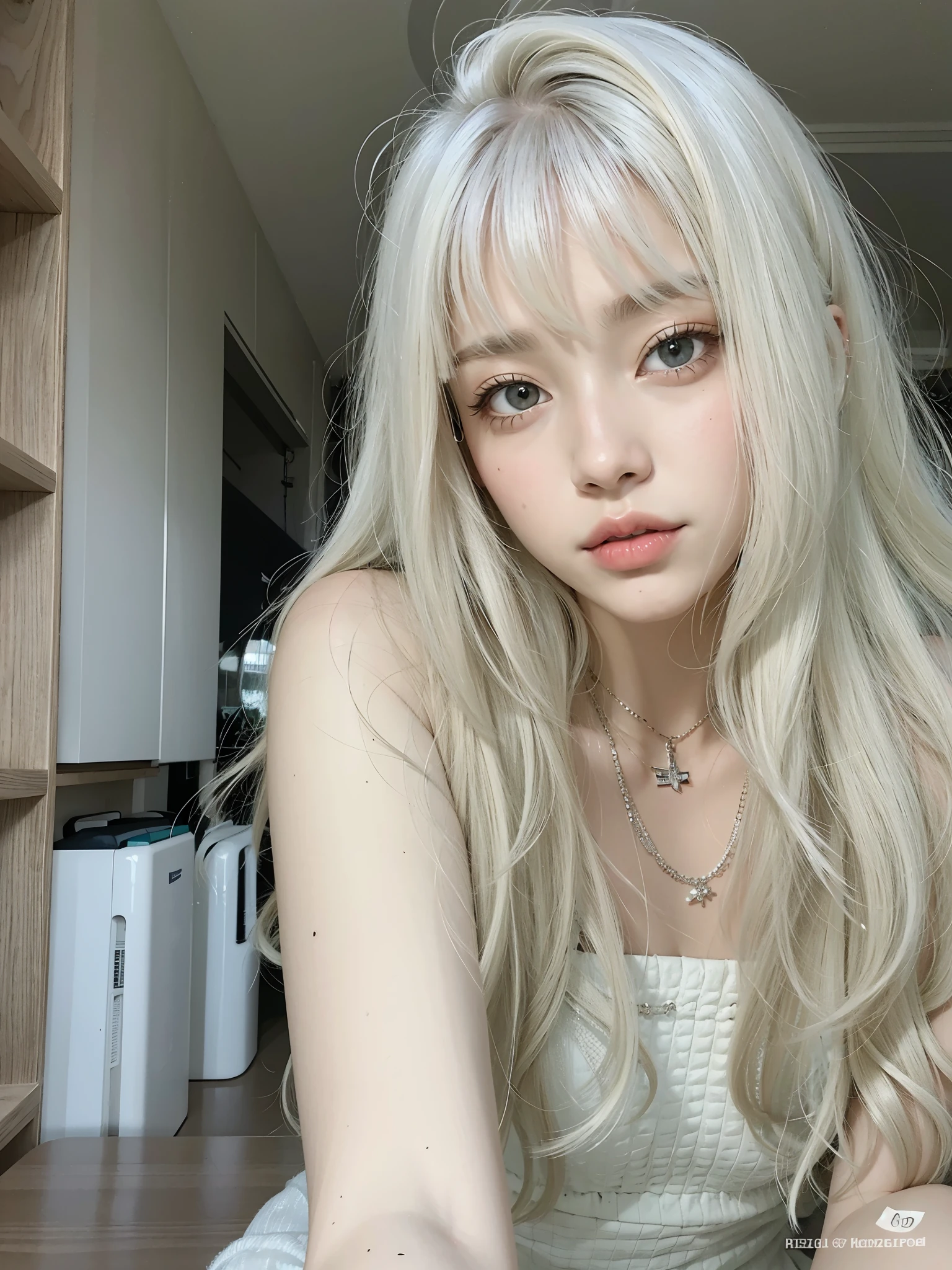blond haired girl con el pelo largo y blanco and a necklace, Cabello largo y blanco y flequillo, con pelo largo blanco, con el pelo largo y blanco, Peinado blanco de corte hime, Su cabello es blanco, flequillo blanco, cabello whitebangs cabello, pale hair, Lalisa Manobal, Color de pelo blanco, ulzzang, Chica Cabello Plateado, Cabello largo y lacio plateado, Cabello liso blanco