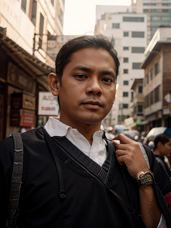 Pria tampan hitam manis berkumis dan jenggot tipis, namanya wartoyo