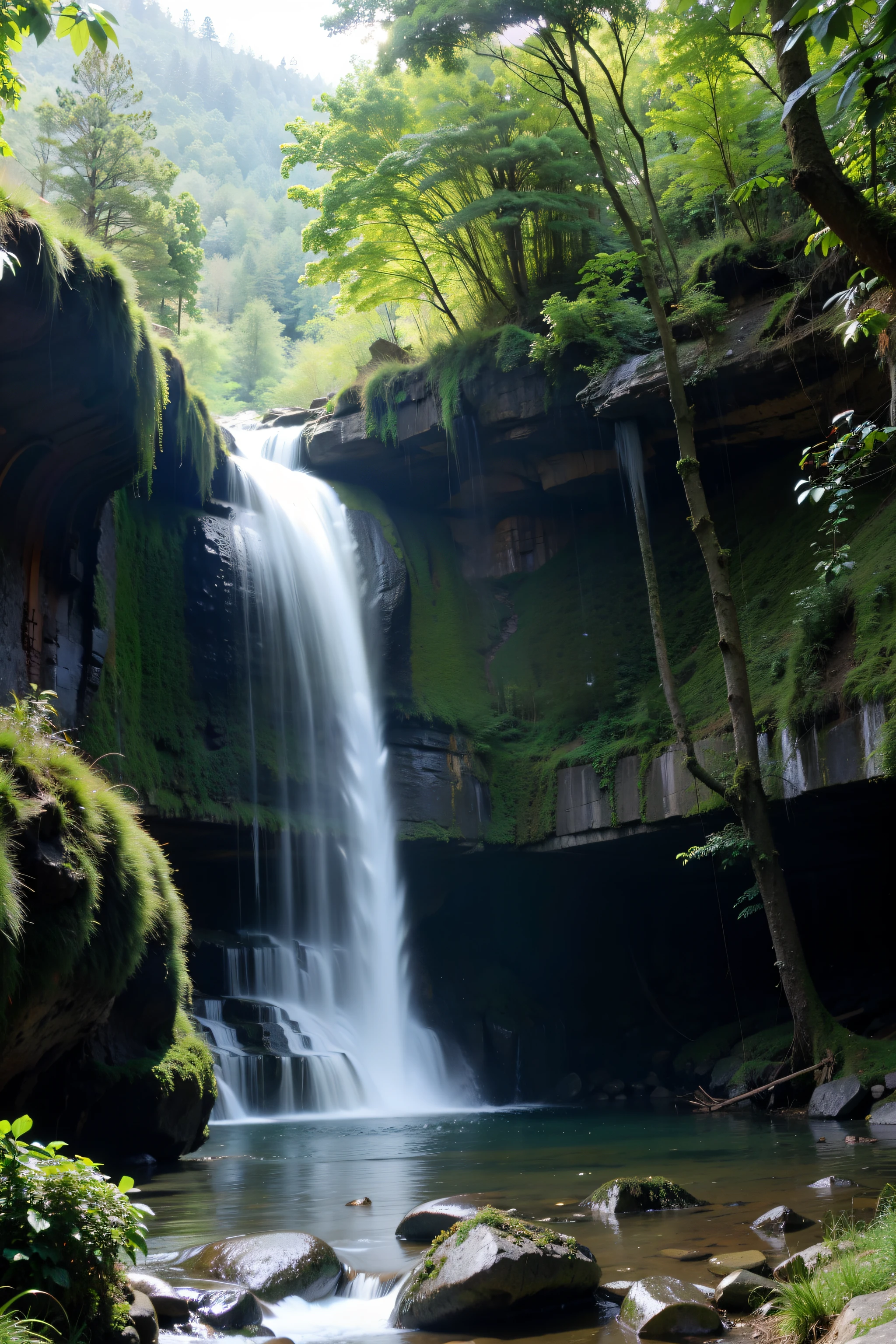 valley waterfall forest