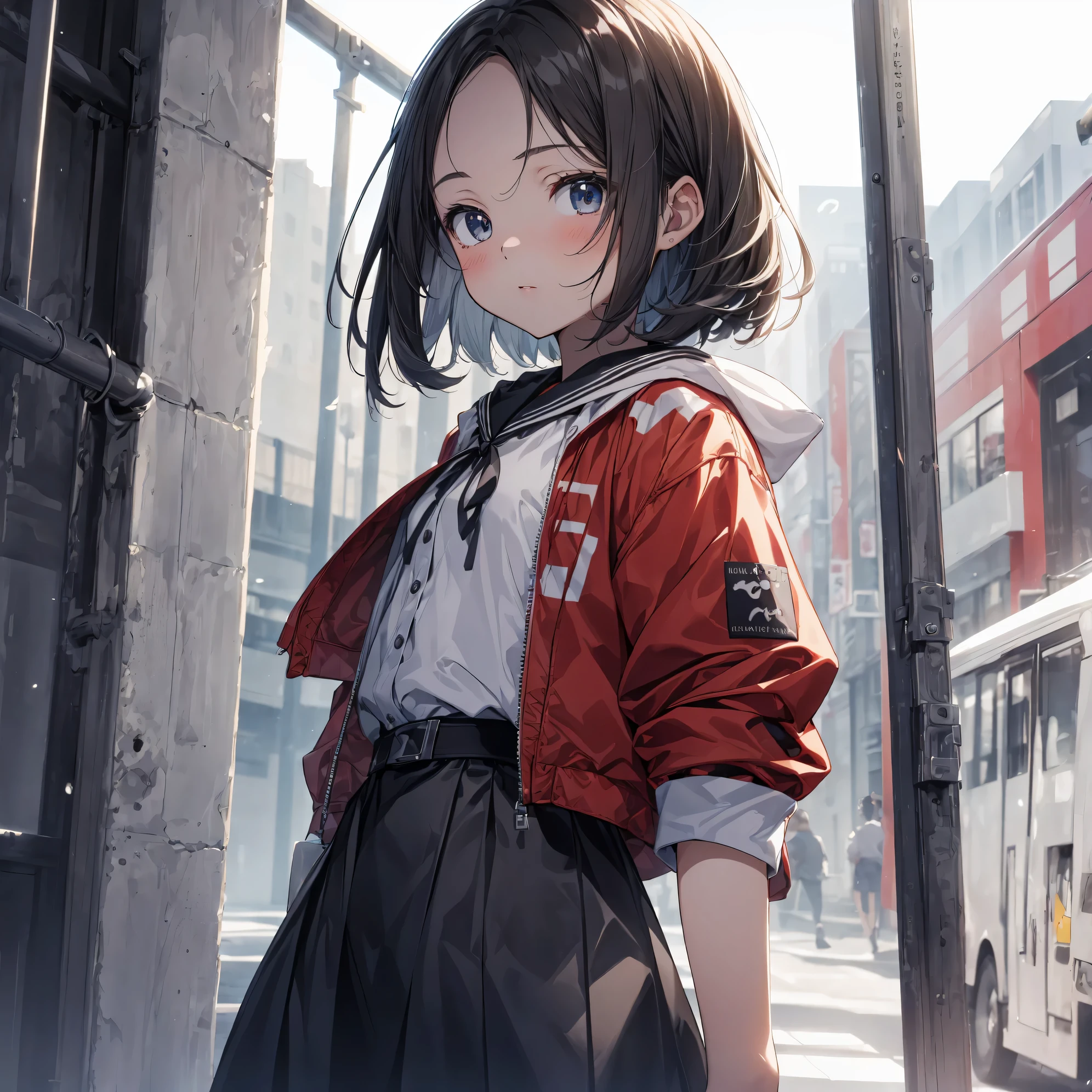 (Best Quality, 4K, 8K, hight resolution, masutepiece:1.2), Ultra-detailed, (cool and realistic,Photorealsitic:1.37), hight resolutionであり, anime moe art style, best anime 8K konachan wallpaper, Pixiv Contest Winner, Perfect Anatomy, Ultra-detailed細なスキン,BREAK,(Draw a girl sleepily walking to school. ),BREAK, 1girl in, (Solo,Lori,child,13years:1.3),Full limbs, complete fingers, a junior high school student, Androgynous attraction, Eros is fleeting, (Very short hair),Parted hair in the middle,Forehead, flat chest, Small butt, groin, Small eyes,Beautiful detailed black eyes, Well-proportioned iris and pupils, disgusted eye, hight resolution detailed hair, Sailor Uniform, Skirt, On the way to school. BREAK,Medium: Anime Art, Vibrant colors, Sharp Focus, Professional, Bokeh.
Lighting: Natural light shining a soft light on the girl, Create a warm and cozy atmosphere on your way to school..BREAK,Best lighting by famous artists, 8K,Illustration,