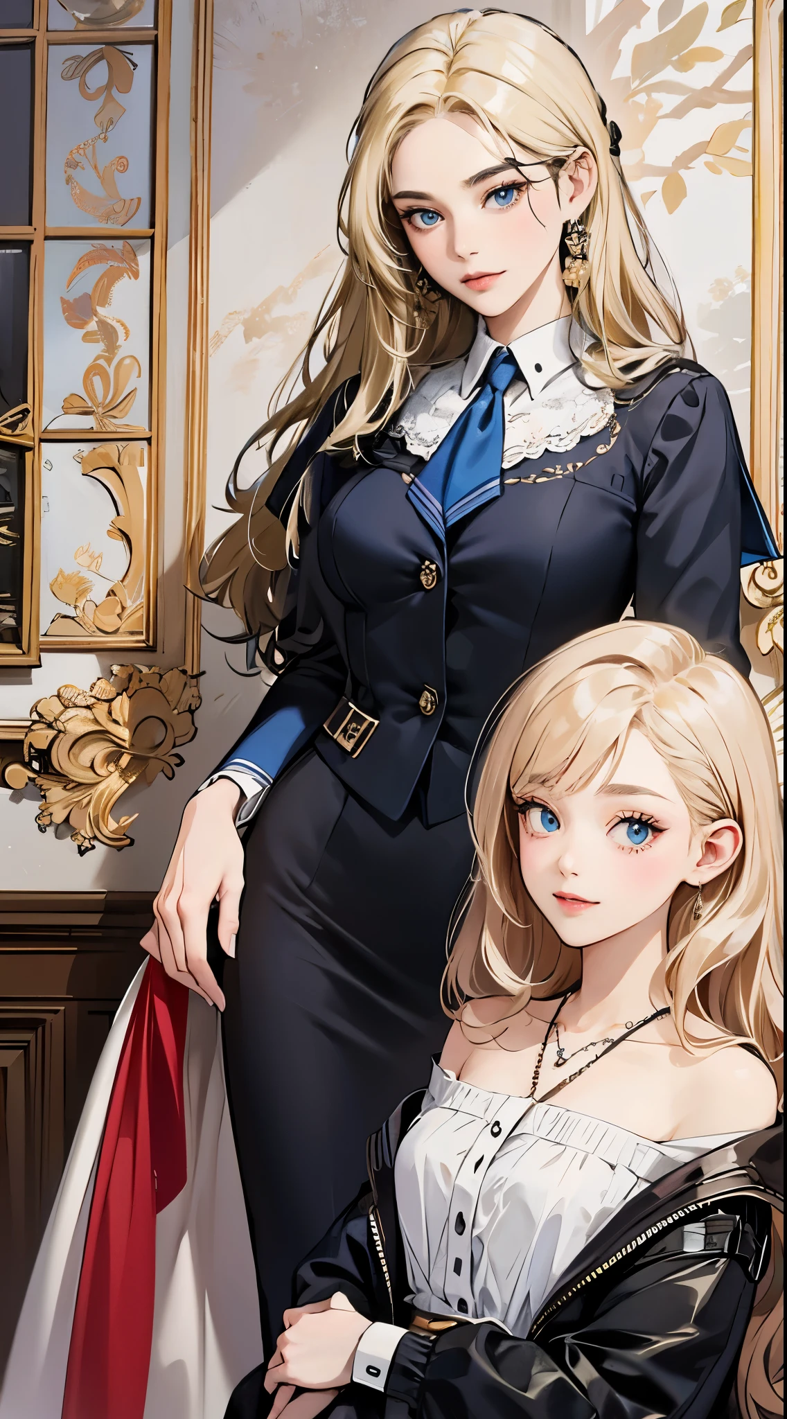 ((light blonde hair))