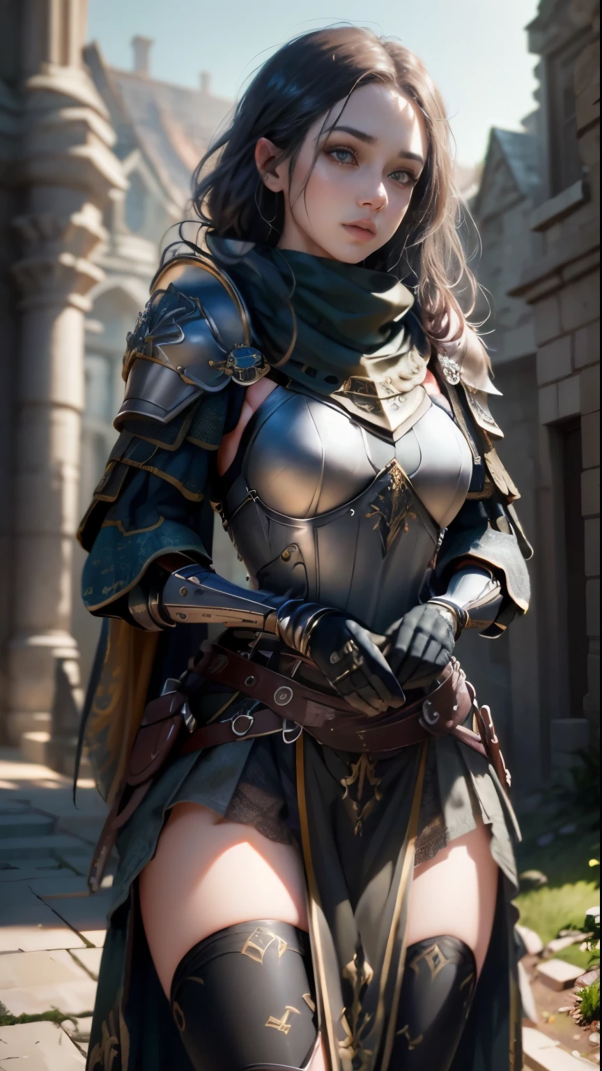((beste-Qualit)), ((master-piece)), (high-detail:1.3),muskateer,armor,In a land plagued by the ravages of war, the destiny of a beautiful woman unfolds.  As you bring this outfit to life, pay attention to the intricate details of her armor. Let it become a representative image of her journey, a tangible symbol of HDR&#39;s growth. (High Dynamic Range), Ray Tracing, NVIDIA RTX, Super-Resolution, Unreal 5, Subsurface scattering, PBR Texturing, Post-processing, Anisotropic Filtering, Depth-of-field, Maximum clarity and clarity, Multilayer textures, Albedo and Specgular Maps, surface shading, Accurate simulation of interactions between optical materials, perfect proportion, Octane Rendering, Two-tone lighting, low ISO, White Balance, rule of thirds, Wide aperature, 8K RAW, efficient sub-pixels, Sub-pixel distortion, glowing particles