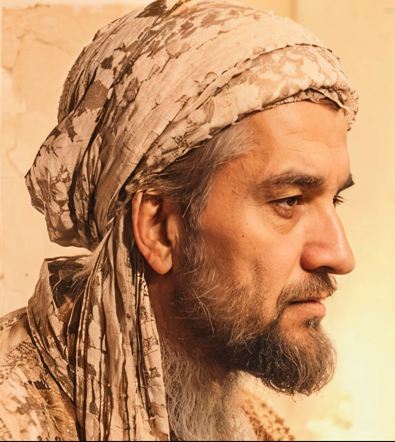 white-bearded muslim old man