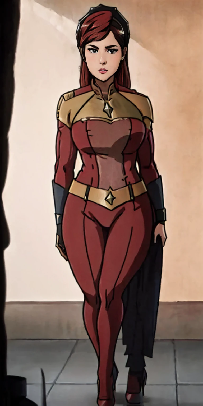 full body photograph of (kathwin:1),(rim lighting on hair), shallow sharp depth of field, feminine heroic,(curvy:1.2), (highly detailed), (Award winninasterpiece), movie still, (HDR), (8k wallpaper),captain marvel suit,flying,sky background,female focus