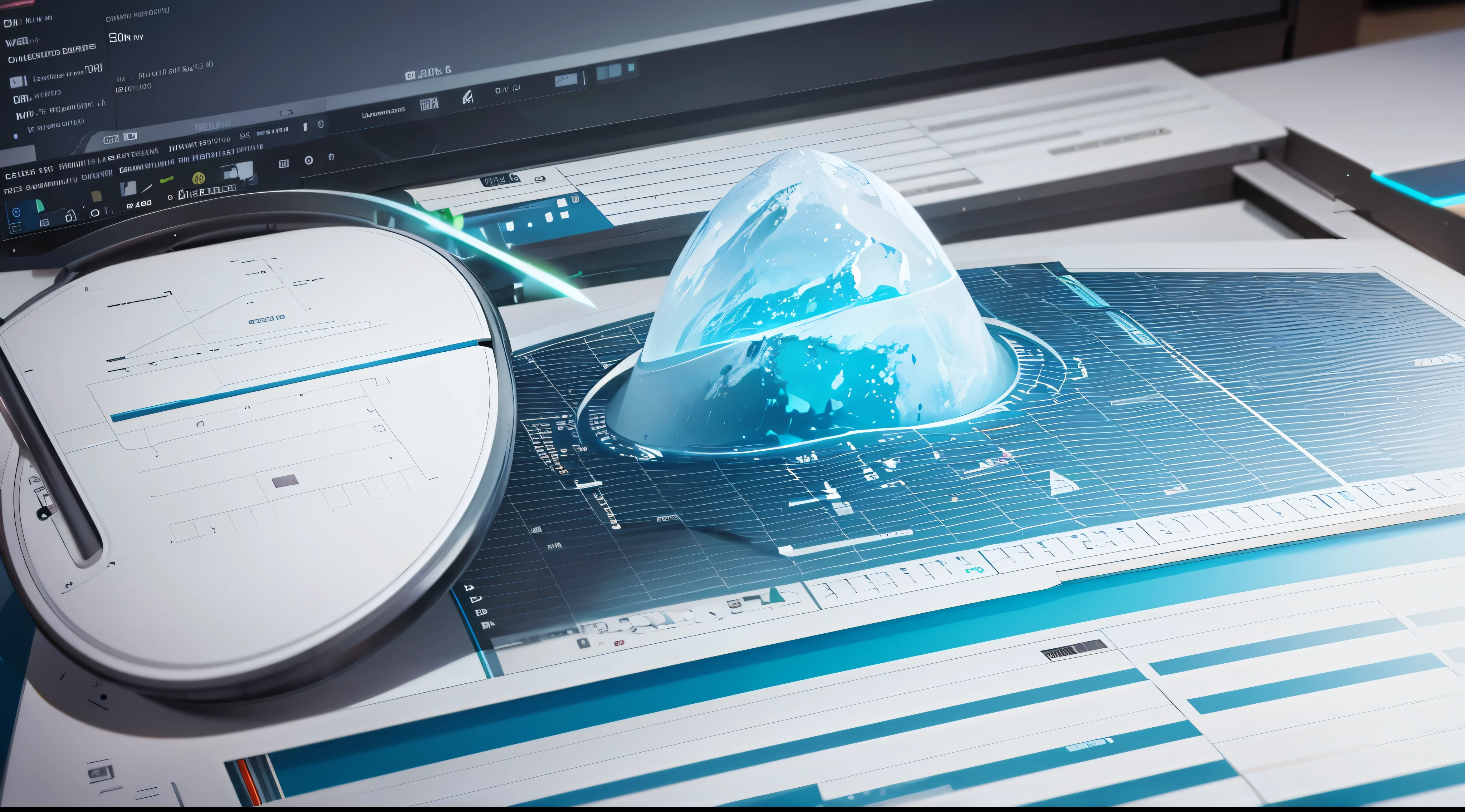Engaging 3D visualization featuring stunning graphs、glinting
