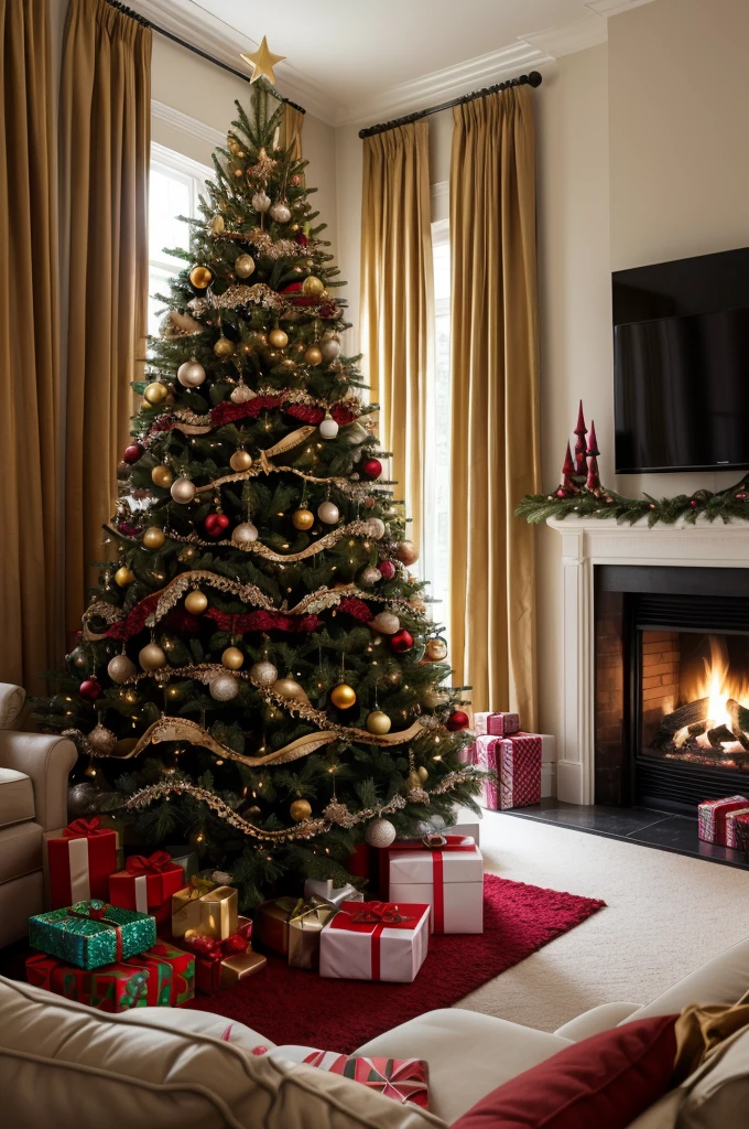 dr seuss' the grinch, in a living room with chritsmas decoration, a big christmas tree, a fireplace (RAW photo, real, best quality, masterpiece:1.2), detailed, (hyper realistic, photo-realistic:1.2), high quality, (dark lighting:1.2), perfect lighting