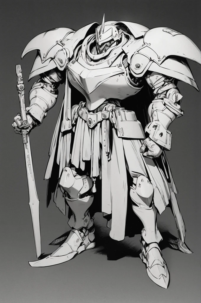 Game character standing drawing design，Disney Animation，heavyknight，Quaint heavy armor，Fur shoulders，Stout Limbuscle Explosion，Equipped with a huge riding gun，Different layer overlays，Different angles，（Left figure full body：1.4），Single-color background，clean back ground，depth of fields，Highlight，Real Light，Ray traching，OC Renderer，UE5 Renderer，Hyper-realistic，best qualtiy，8K，Works of masters，super-fine，Detailed pubic hair，Correct ，
