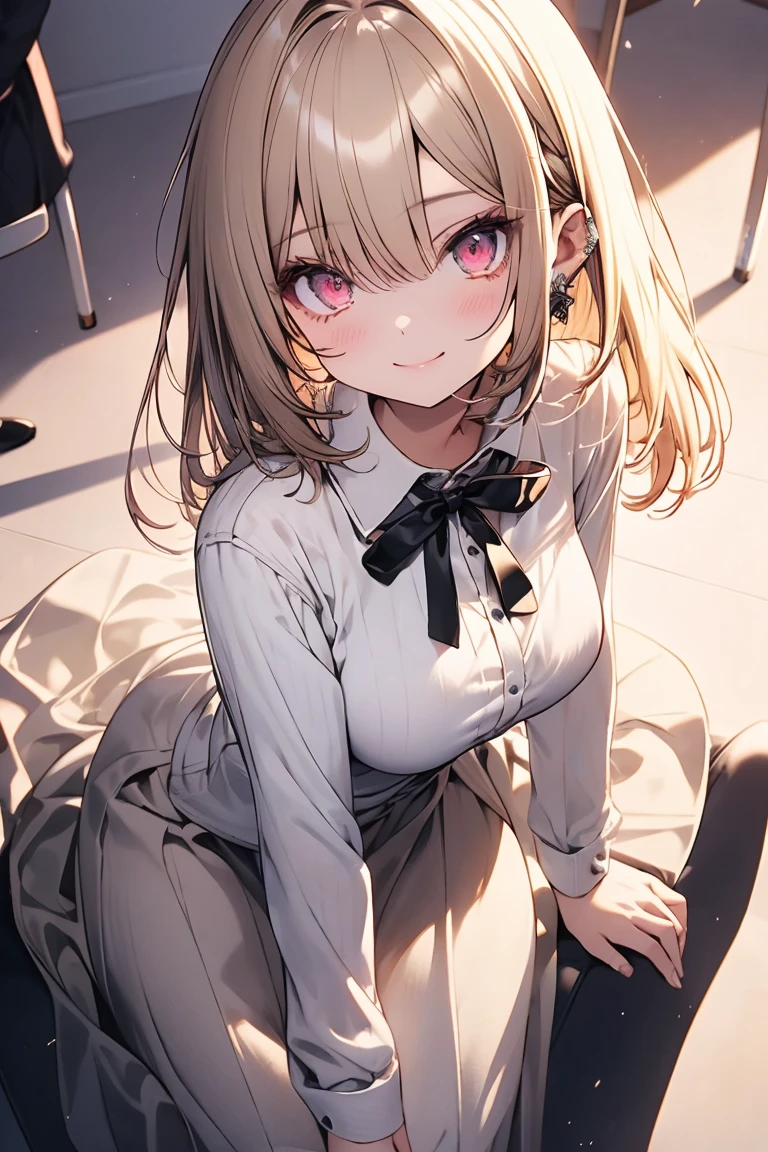 ((masutepiece,Best Quality)),1girl in, Solo,kawaii,(Lori, , 14 ye, small chest,Beautiful detailed Red eyes, beautiful black dress, see able chest, Blonde hair,bluntbangs, Long hair, smiley starry eyes, lightsmile, groin, in bad, showing panties、looking at viewer (masturbation:1.4),（:1.3),Steam breath,,、