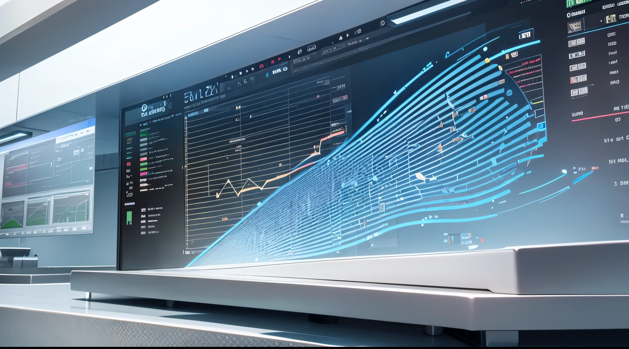 Engaging 3D visualization featuring stunning graphs、glinting
