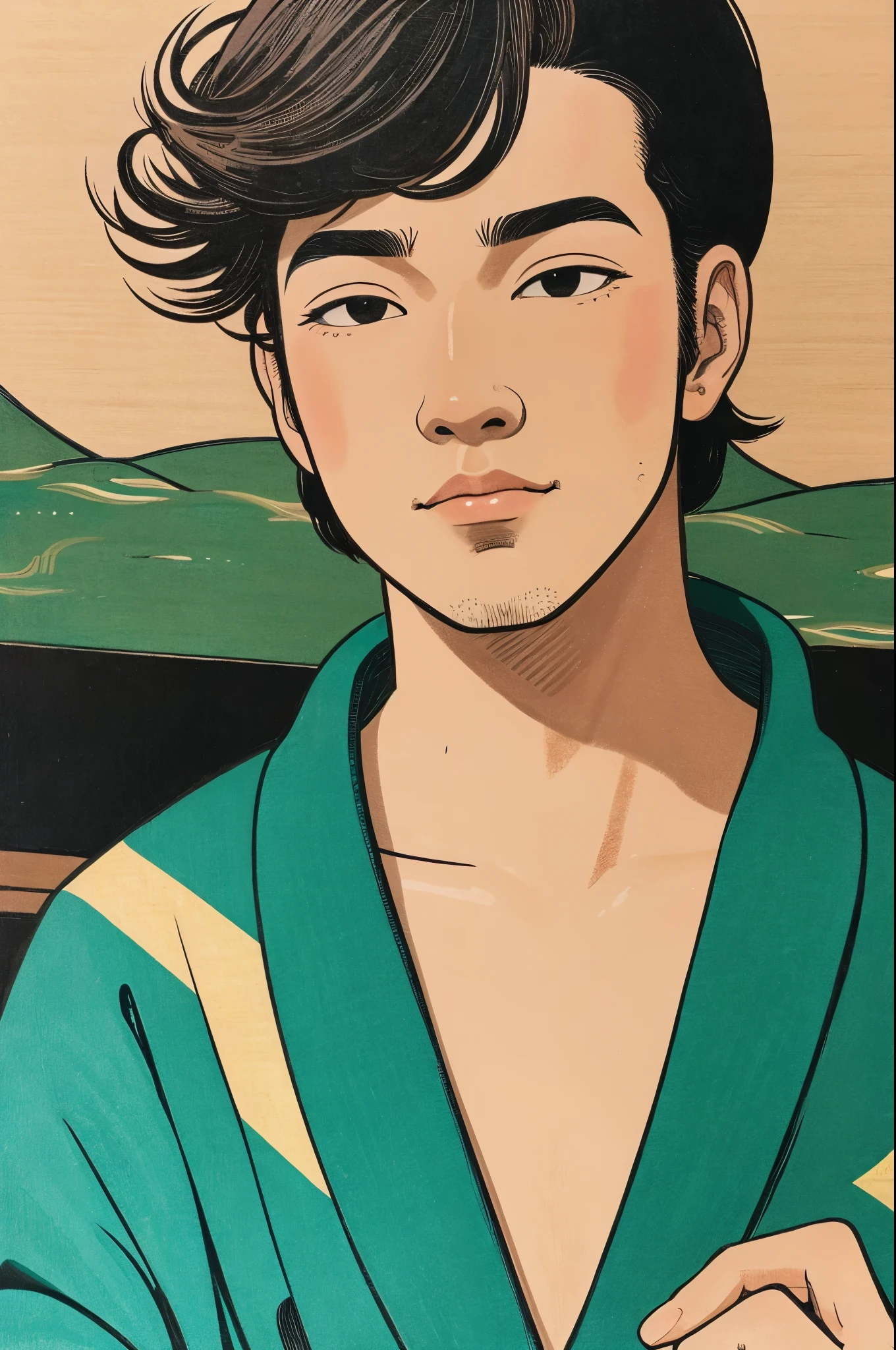 Ukiyo-e of a man