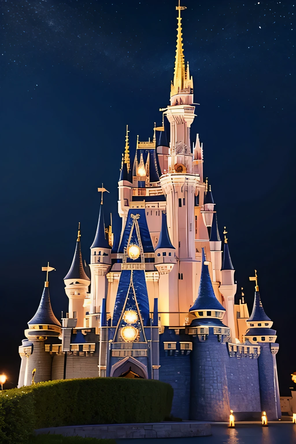 3Drenderingof,Night view of Disney Castle,Disney Pixar,Detailed pubic hair, --with 3:2 --v 5.2 --s - image