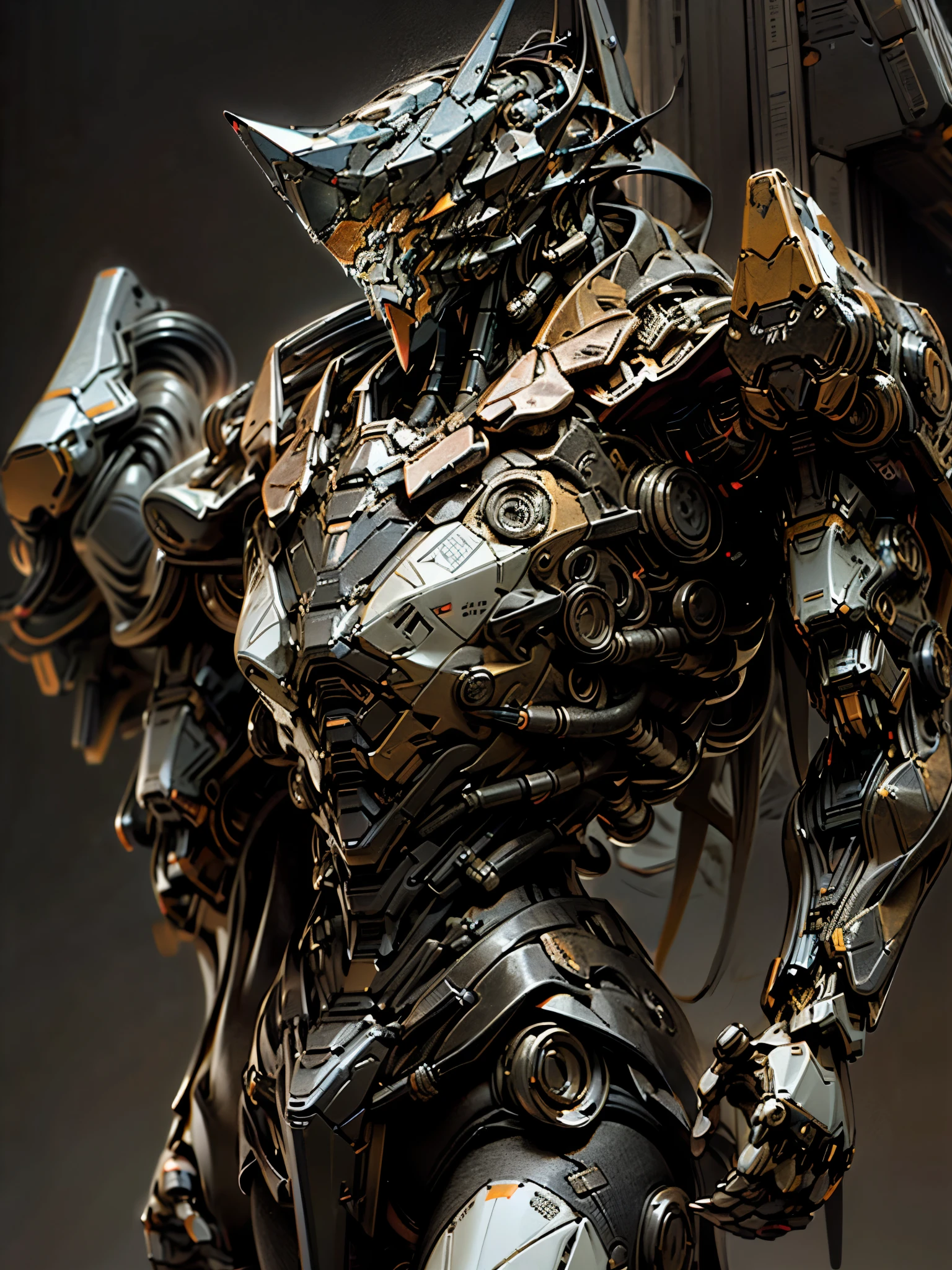 (MASTERPIECE:1.5, HIRES:1.23, Best quality:1.2, EXTREMELY DETAILED:1.5, Special Effects, REALISTIC 3D), CLOSE UP of a SLIK MECHA GUNDAM, Bokeh, robot character design, artstyle andree wallin, mecha, intricate mecha, sleek mecha, mecha art, cgsociety 9, robot mecha, anime mech, sharp sleek cyborg, Matte mecha, sharp cyborg, Mecha, EXTREMELY DETAILED INTRICATE MECHA, beautiful, Matte Black Special Effects in Background.