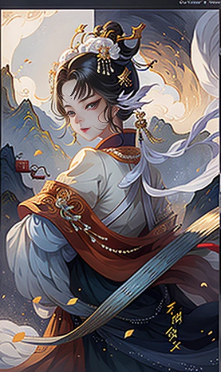 A girl, ancient Chinese costume, sunshine, clear face, clean white background, masterpiece, super detail, epic composition, ultra HD, high quality, extremely detailed, official art, uniform 8k wallpaper, super detail, 32k -- v 6
