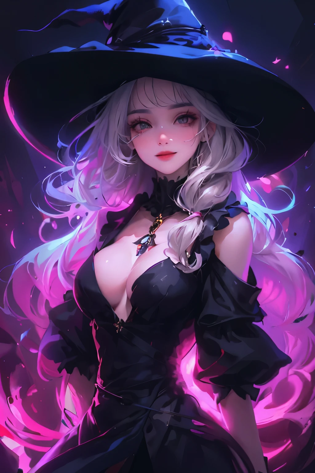 (master part, Qualidade Superior, best quality, Arte Oficial, Beautiful and aesthetic:1.2), (1girl), extremamente detalhado,  grosso_vermelho_livro_rosto, A portrait of a Beautiful witch, sorridente, intrincado, Beautiful,