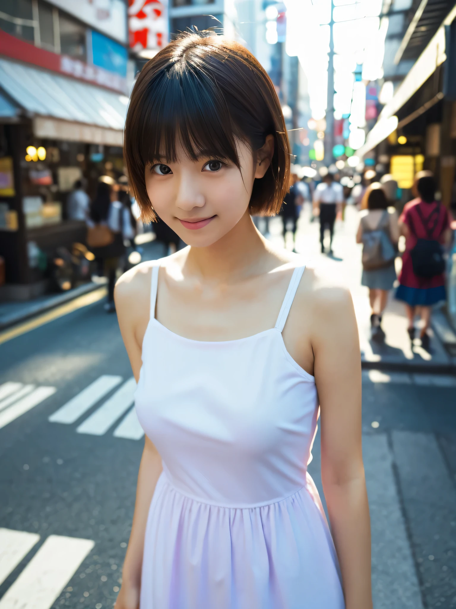 a street、The state of the store、akihabara、Shinjuku、BREAK without people、

ultra best quality、​masterpiece、超hight resolution、depth of fields、(Photorealsitic:1.4)、(awardwinning photo、信じられないほどの​masterpiece:1.3) 、Raw photography、the golden ratio、the Extremely Detailed CG Unity 8K Wallpapers、Detailed and complex、Original、hight resolution、Raw foto、(perfect body type)、Detailed and complex、Digital SLR、softlighting、(background person blur:1.1)、SIGMA 85 mm F/1.4、50mm Lenac lighting、nffsw、hyper realstic、Color Grade、dynamicposes、portlate、

BREAK、

独奏、girl with、Super beauty、(濃い緑のワンピース水着を着たgirl with:1.5)、(Full body like:1.2)、japanese bodybian、独奏)、thighs gap、A smile:1.4、University、cute little女子高生、short-cut、(混雑しているakihabara:1.2)、Detailed Realistic、Skin Texture、(realistic human skin texture)、Front view View viewer、natural soft light、Daytime、in a street、deep-shadows、cute little、21years old
