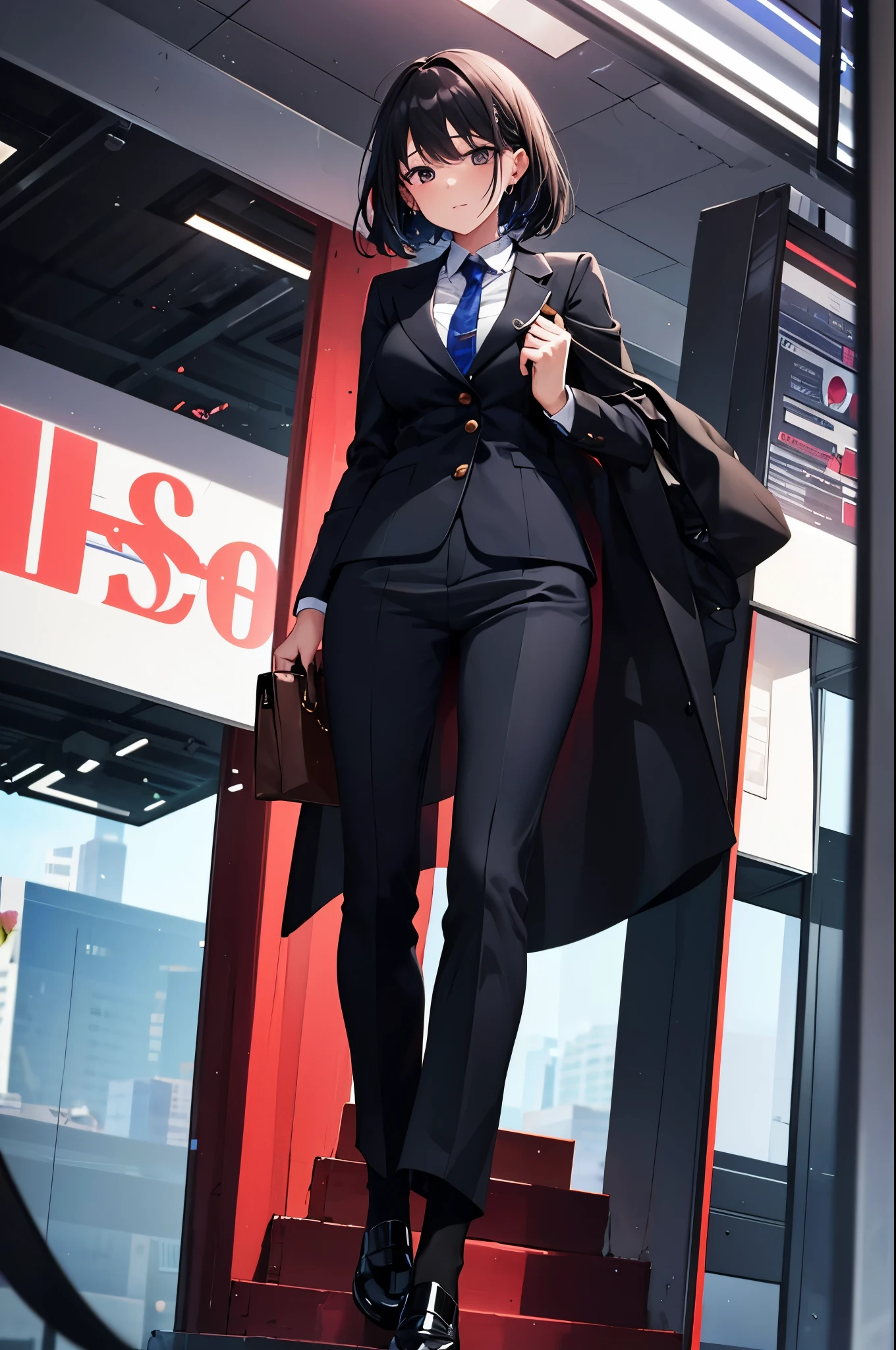 female, CEO, business, suit, scummy, evil, corporation