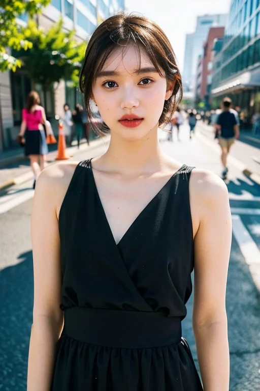 A girl named Mako, POV, Backlight Flare, f/1.4, 85mm, Nikon, UHD, retina, masterpiece, accurate, anatomically correct, textured skin, super detail, high details, high quality, best quality, highres, 1080P, HD, 4K with a summer dress, 8K with a formal gown.