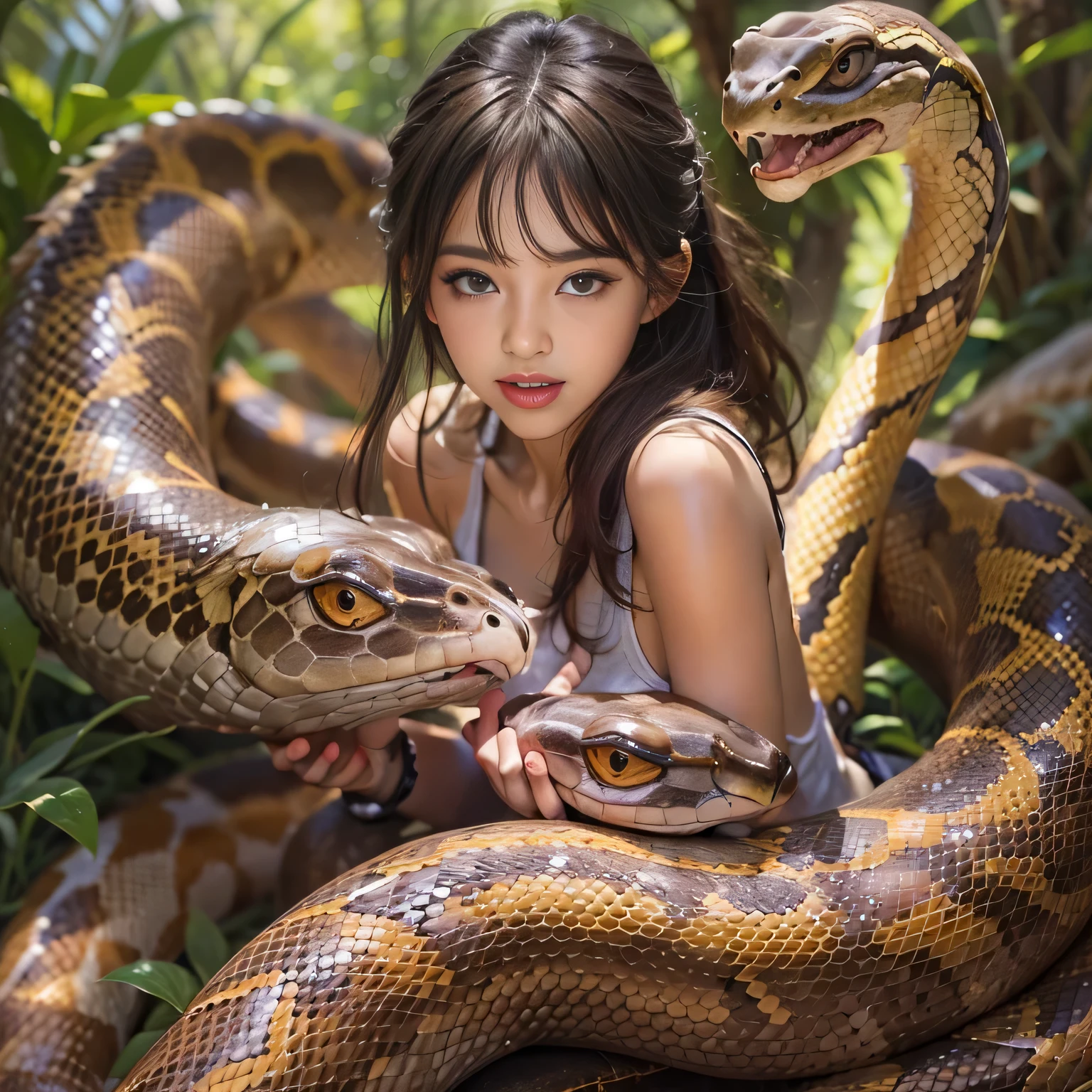 Greek mythology beautiful woman with snake hair

