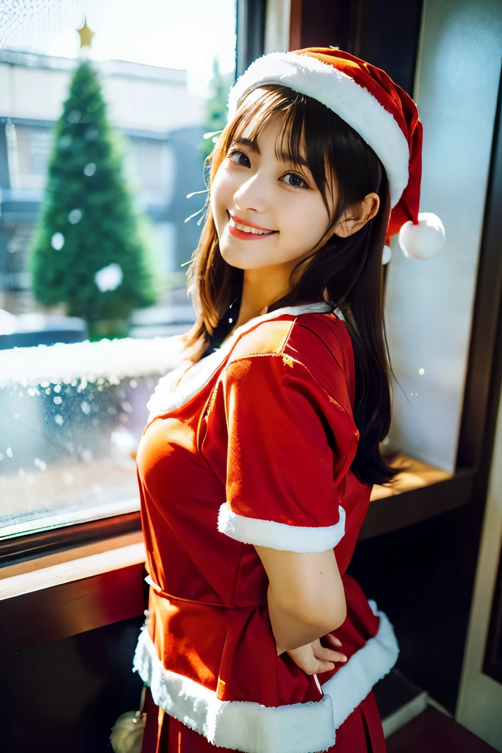 (masterpiece:1.5),(Best Quality:1.3)(24 year old,High school students:1.3),very precise details,(Ultra High Resolution:1.5),(the Extremely Detailed CG Unity 8K Wallpapers:1.4),(Realistic,Photorealsitic,hyper realisitic:1.4),(A slender:1.4),(Perfect female body:1.4),(Curve,Model,Farbe care:1.5),Beautiful breasts,Farbe_aberration,beautiful detailed shadow,Beautiful eyes,Beautiful body,Beautiful skin,beautifull hands,(Aesthetic Eyes:1.4),brightly lit room,Perfect litthing,(santa claus:1.4),(Orange Eye,light orange farbe hair:1.5),(Crown Half Up:1.4),(Large breasts:1.2),(Smile:1.4),(is standing:1.3),Santa Cos ,(santa claus outfit:1.4),(santa claus outfit:1.4),(wearing a red santa claus costume:1.5),(Santa's Hat:1.4),(Red Santa Skirt:1.4),(Christmas atmosphere,Christmas tree,tome'It's snowing outside the window,livingroom:1.4),
Anime,attractive girl,Little Curve Beauty Lolita,beautiful seductive teenager,beautiful Girl,attractive girl,Smooth Anime CG Art,beautiful seductive japanese woman,Long-haired Ilya Kuvshinov,kawaii girl,