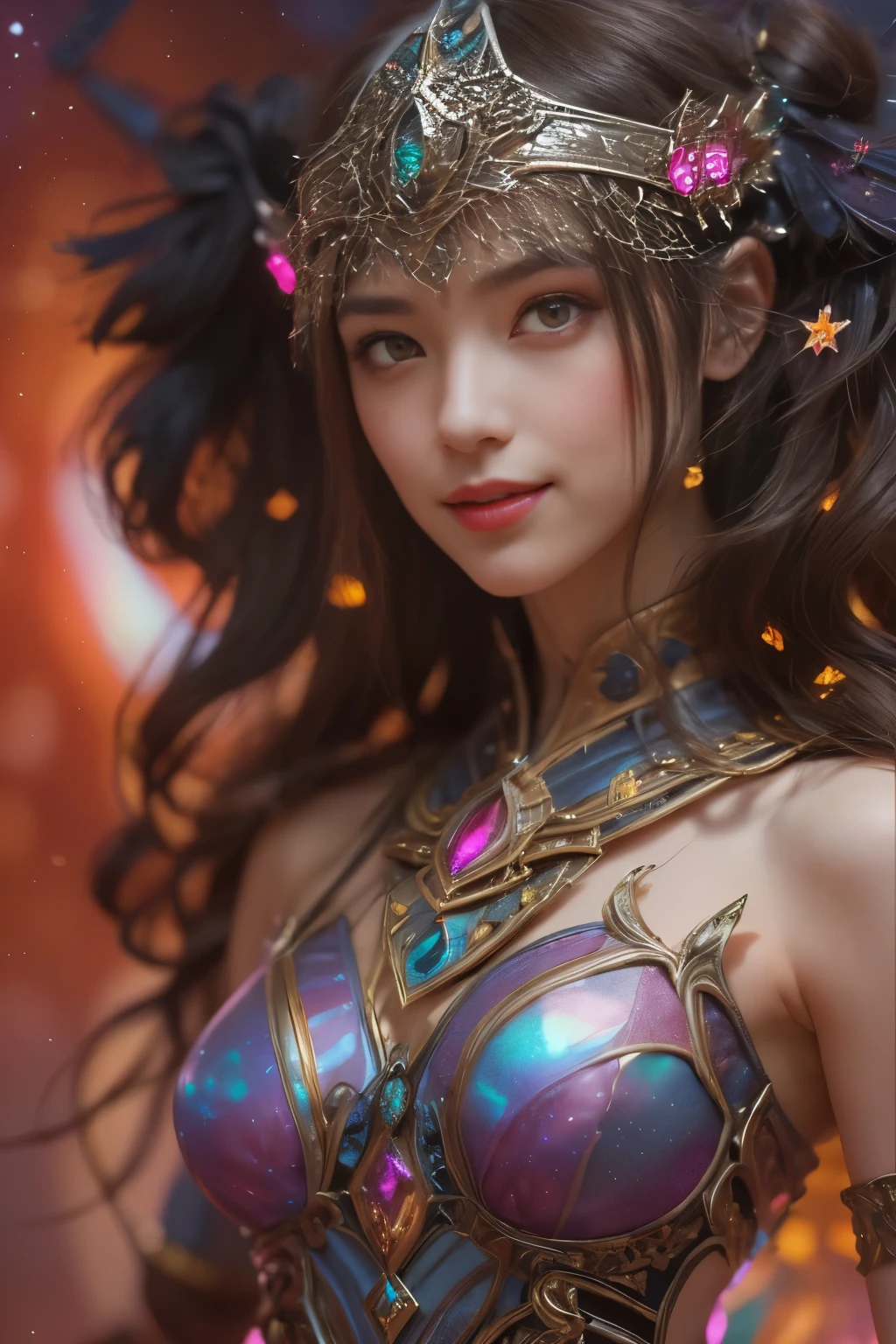 (Two beautiful teenage italian girls:1.6), Close friends, (They are hugging each other:1.2), Kiss her cheek or chest,(Detailed iridescent bodysuit with beautiful fractal or marble design:1.5), Incredible and spectacular scenes, ((High quality)), ((Detailed)), ((Fantasy)), Blue Plasma Brain, Green Plasma Body, Showing her armpits, beutiful breast, obscenity, (Lewd smile:1.2), coarse, Obscene, (Immoral:1.2), Lachish, (small breasts with beautiful raised pink areolas,,,,:1.5), (Cameltoe), (Expression of ecstasy:1.2), Photorealistic, Official art, Unity 8K Wall , 8K Portrait, Best Quality, Very high resolution, (Incredibly beautiful nature background:1.6), (18 years old:1.5), (Sexy and glamorous:1.1), (A coquettish expression:1.6), (seductively smiling:1.6), (erotic posing:1.9), (Model Posing:1.8), Beautiful seductive face, Portrait, (Thick eyebrows:1.4), (Big scarlet eyes:1.6), Beautiful eyes with fine symmetry, (Ultra detailed eyes:1.4),(Highly detailed face and eyes:1.7), (High-resolution red-eye:1.8), Intimate face, (ultra detailed skin texture:1.4), White skin, pale skin, Perfect Anatomy, Thin, (Beautiful toned body:1.5), Highly detailed hair, (Moist skin:1.2), No makeup, (dark circles:1.1), Good anatomy, Focus Face, good-looking, (Emilia Clark:0.6) (Emma watson:0.3),(Jennifer Connelly:0.4), Elegant face, Nice, (A delicately crafted necklace is wrapped around her neck....), (Bioluminescence with brilliant brilliance:1.4), (Luminous magic circle:1.5), Ruins of an ancient castle, Shining majestic cloud masses and sky, lightning bolt, Epic Realistic, (Greg Rutkowski:0.8), (teal and orange:0.4), (Art Station:1.5), Cinematic, (NSFW:1.2), Hyper Detailed, Dramatic light, (Intricate details:1.1), Beautiful black hair, (Wearing a gauntlet with a dense and very beautiful design decorated with jewels:1.1), Small chest, Galaxy, (nebulas:1.6), The Dark Knight, Fully armored body focus