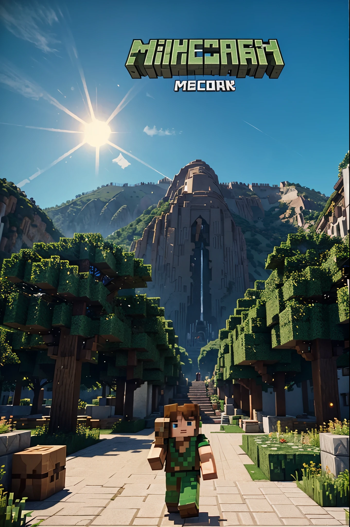 Animation Minecraft YouTube banner 8k quality