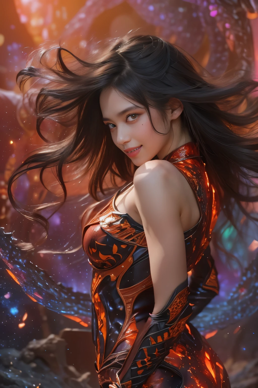 (Two beautiful teenage italian girls:1.6), Close friends, (They are hugging each other:1.2), Kiss her cheek or chest,(Detailed iridescent bodysuit with beautiful fractal or marble design:1.5), Incredible and spectacular scenes, ((High quality)), ((Detailed)), ((Fantasy)), Blue Plasma Brain, Green Plasma Body, Showing her armpits, beutiful breast,  obscenity, (Lewd smile:1.2), coarse, Obscene,  (Immoral:1.2), Lachish, (small breasts with beautiful raised pink areolas,,,:1.5), (Cameltoe), (Expression of ecstasy:1.2), Photorealistic, Official art, Unity 8K Wall , 8K Portrait, Best Quality, Very high resolution, (Incredibly beautiful nature background:1.6), (18 years old:1.5), (Sexy and glamorous:1.1), (A coquettish expression:1.6), (seductively smiling:1.6),  (erotic posing:1.9), (Model Posing:1.8), Beautiful seductive face, Portrait, (Thick eyebrows:1.4), (Big scarlet eyes:1.6), Beautiful eyes with fine symmetry, (Ultra detailed eyes:1.4),(Highly detailed face and eyes:1.7), (High-resolution red-eye:1.8), Intimate face, (ultra detailed skin texture:1.4), White skin, pale skin, Perfect Anatomy, Thin, (Beautiful toned body:1.5), Highly detailed hair,  (Moist skin:1.2), No makeup, (dark circles:1.1), Good anatomy, Focus Face, good-looking, (Emilia Clark:0.6) (Emma watson:0.3),(Jennifer Connelly:0.4),  Elegant face, Nice,  (A delicately crafted necklace is wrapped around her neck...), (Bioluminescence with brilliant brilliance:1.4), (Luminous magic circle:1.5), Ruins of an ancient castle, Shining majestic cloud masses and sky, lightning bolt, Epic Realistic, (Greg Rutkowski:0.8), (teal and orange:0.4), (Art Station:1.5), Cinematic, (NSFW:1.2),  Hyper Detailed, Dramatic light, (Intricate details:1.1), Beautiful black hair,　(Wearing a gauntlet with a dense and very beautiful design decorated with jewels:1.1), Small chest, Galaxy, (nebulas:1.6), The Dark Knight, Fully armored body focus
