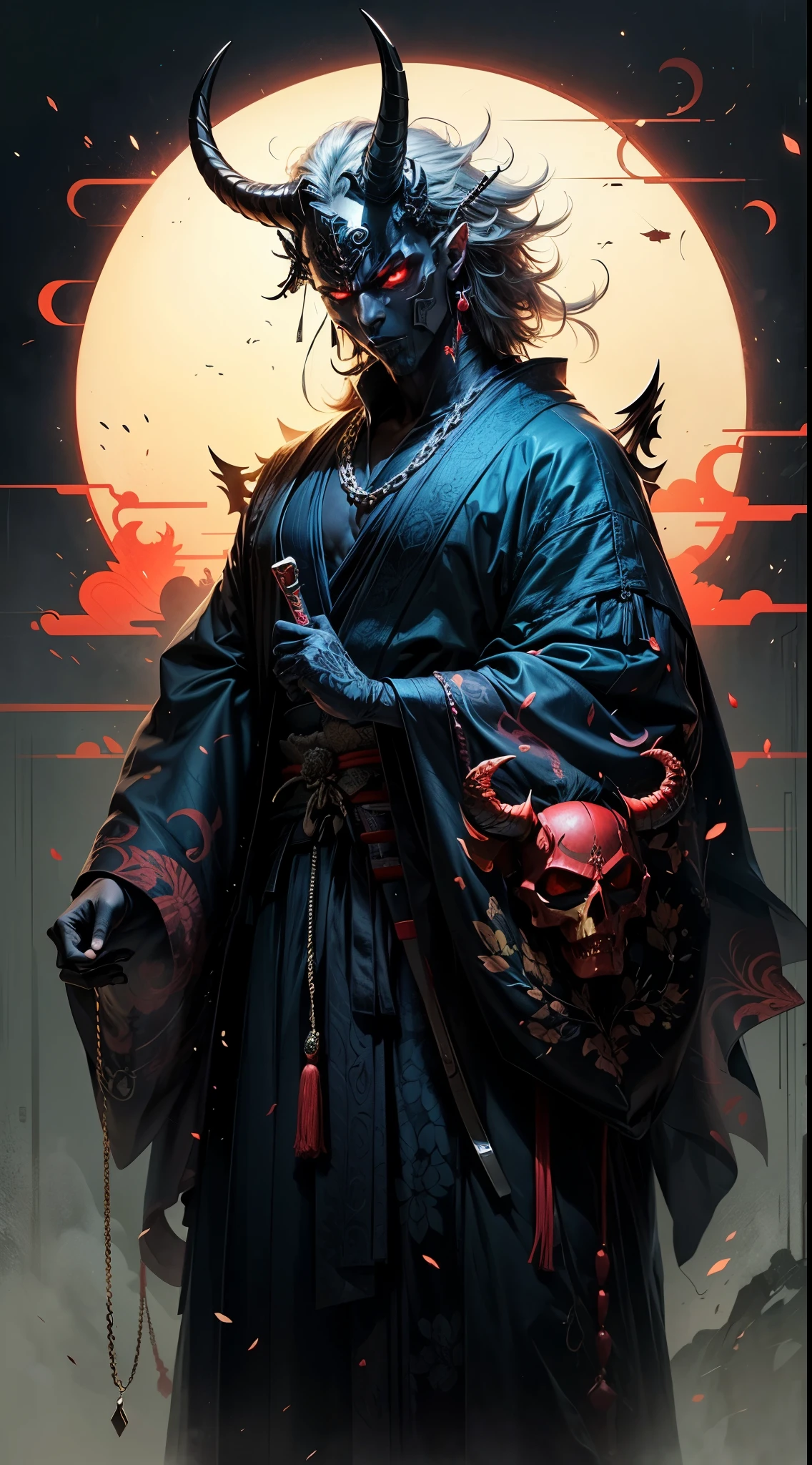 uma pessoa com capuz, no estilo da arte da fantasia sombria, arte de estilo fantasia escura, Deus masculino bonito da morte, an ominous fantasy illustration, por Yang J, arte detalhada onmyoji, No estilo de arte de Mohrbacher, Estilo de Peter Mohrbacher, necromante de capa escura