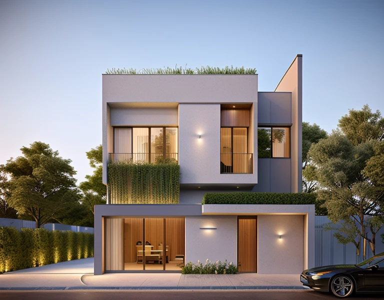 rendering of a modern residential townhouse, professional render, wide angle exterior 2023, highly detailed render, high quality rendering, realistic render, architectural render, high-quality render, detailed rendering, hyper-realistic render, hyper - realistic render, very realistic 3 d render, high render, realistic rendering, very realistic render