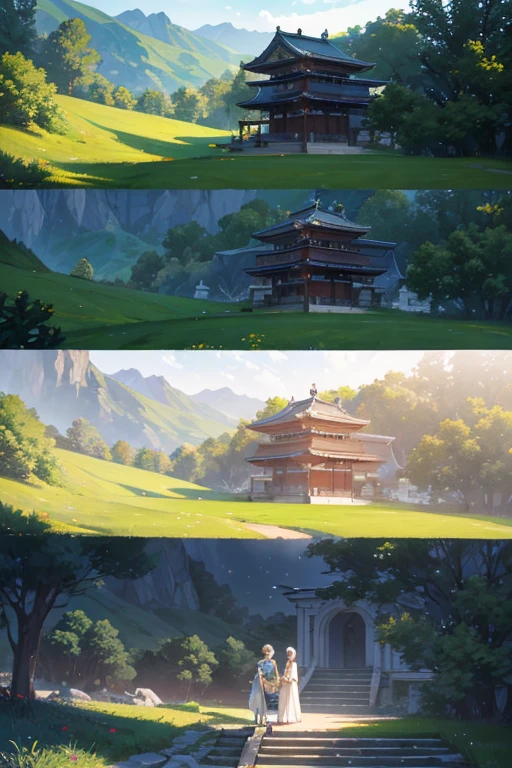 A picturesque anime scene of two people standing in a field with stairs. The scene is captured in the style of a high-quality TV anime still from Kyoto Animation. The emphasis is on the detailed depiction of the characters' eyes, lips, and face to ensure realistic facial features. The medium used to create this artwork is a combination of illustration and oil painting, resulting in a visually stunning blend of traditional and digital art. The scene showcases vibrant colors and sharp focus, giving it an ultra-detailed and photorealistic appearance.
The setting is a peaceful countryside with lush greenery and a clear blue sky. The field is adorned with blooming flowers, adding a touch of beauty to the scene. The characters are dressed in casual attire that complements the serene atmosphere. They are standing on a set of stairs, adding depth and visual interest to the composition.
The lighting is soft yet illuminating, casting a warm glow on the characters and their surroundings. The color palette consists of gentle pastel tones, enhancing the overall dream-like quality of the scene.
This prompt aims to capture the essence of a tranquil anime moment, inviting viewers to immerse themselves in the soothing atmosphere of the artwork. The combination of meticulous details, striking colors, and serene composition makes this piece a true masterpiece.
(best quality, 4k, highres, masterpiece:1.2), ultra-detailed, realistic, anime, stunning colors, soft lighting, tranquil ambiance, blooming flowers, pastel color palette, peaceful countryside, casual attire, stairs