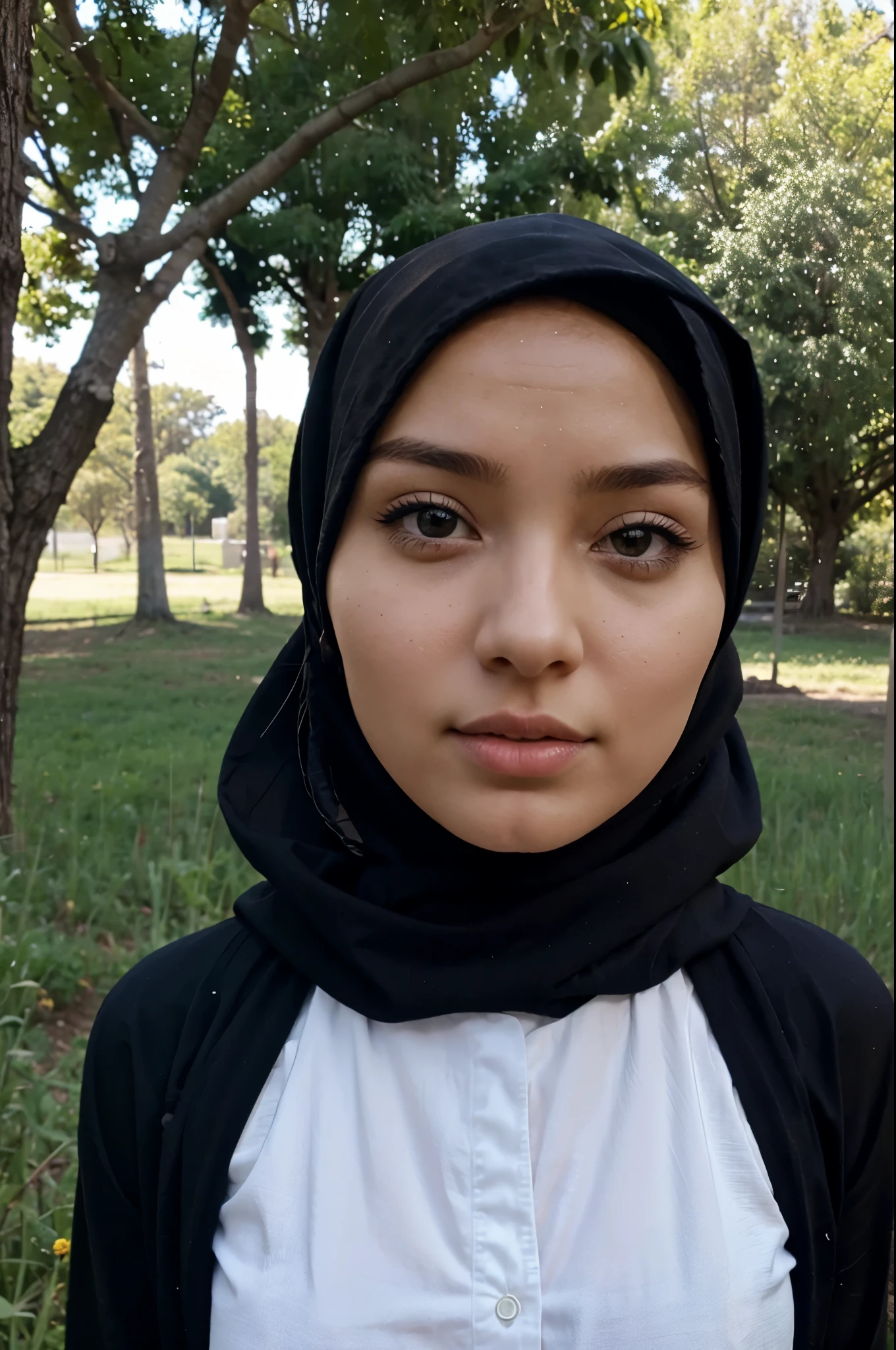 gif with hijab girl in nature