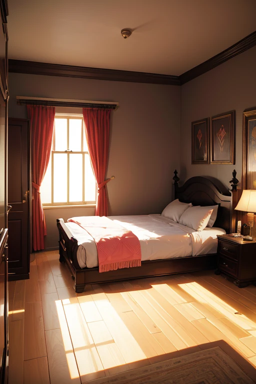 (best quality,4k,8k,highres,masterpiece:1.2),ultra-detailed,(realistic,photorealistic,photo-realistic:1.37),a room with a bed,a sofa,a TV and a chair, personal room background, anime background art, indoor background art, bedroom background, interior of the room, background art, a room, room painting, the entire room, spacious room, RPG-style bedroom, anime background, dim bedroom lighting, luxurious environment, anime movie background, indoor room