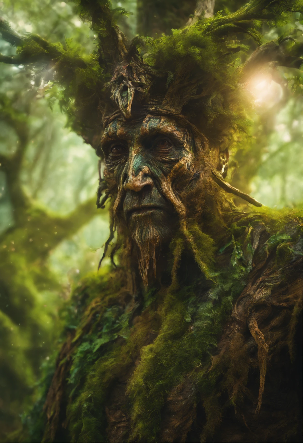 Magical creatures of the wizarding world，tree man with eyes，8K，ultra - detailed，ultra real photo，hyper HD，ultra - detailed，OC Render