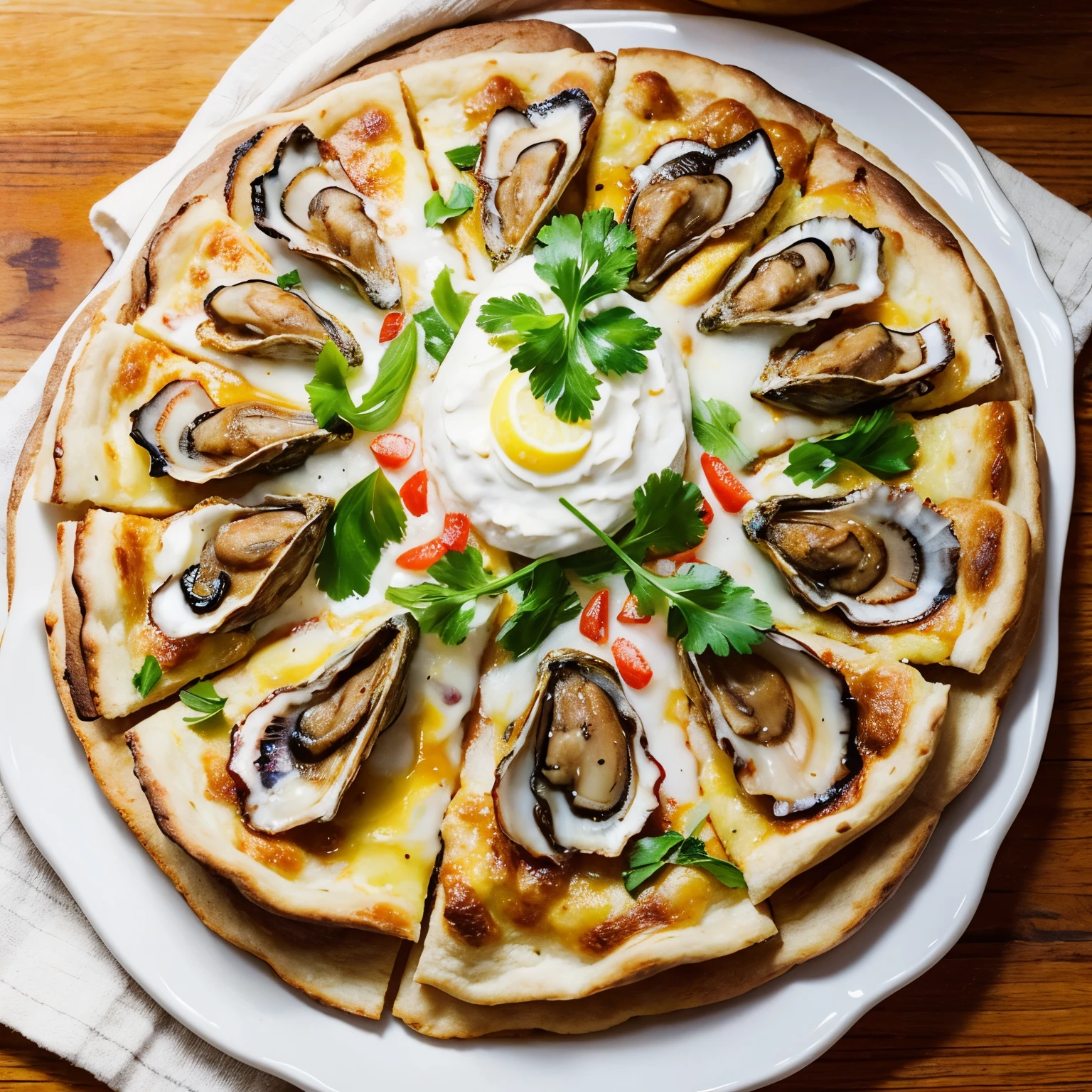 oysters　pizza