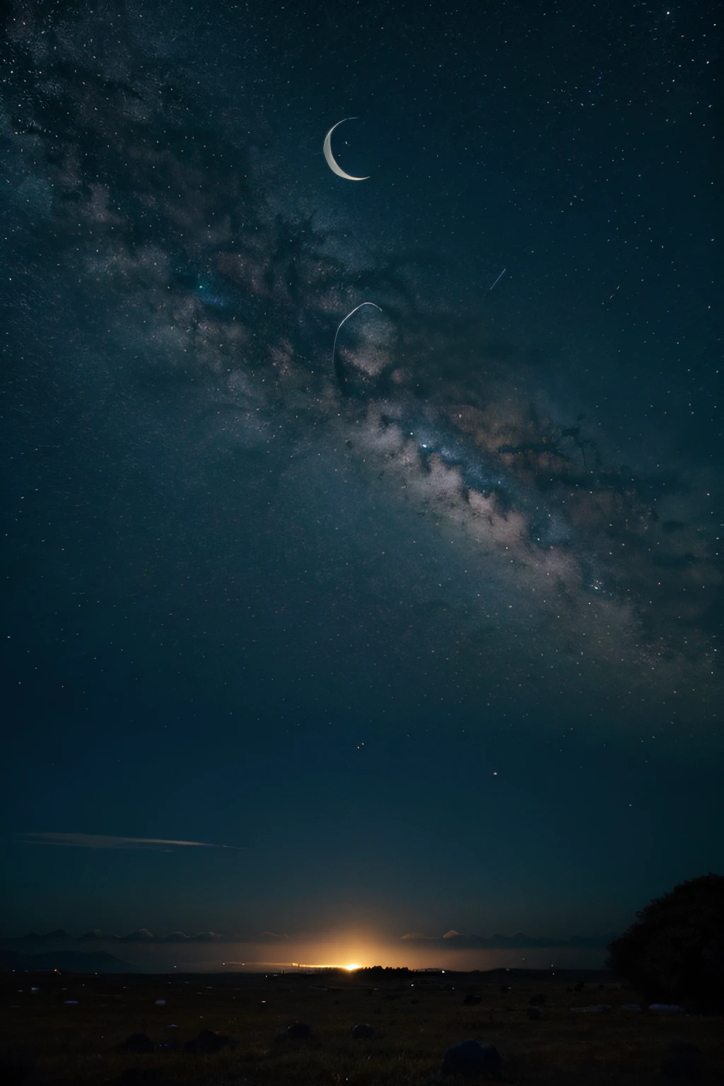 crie um ambiente de estrela com tema azul, sem animais e sem humanos, with maximum quality