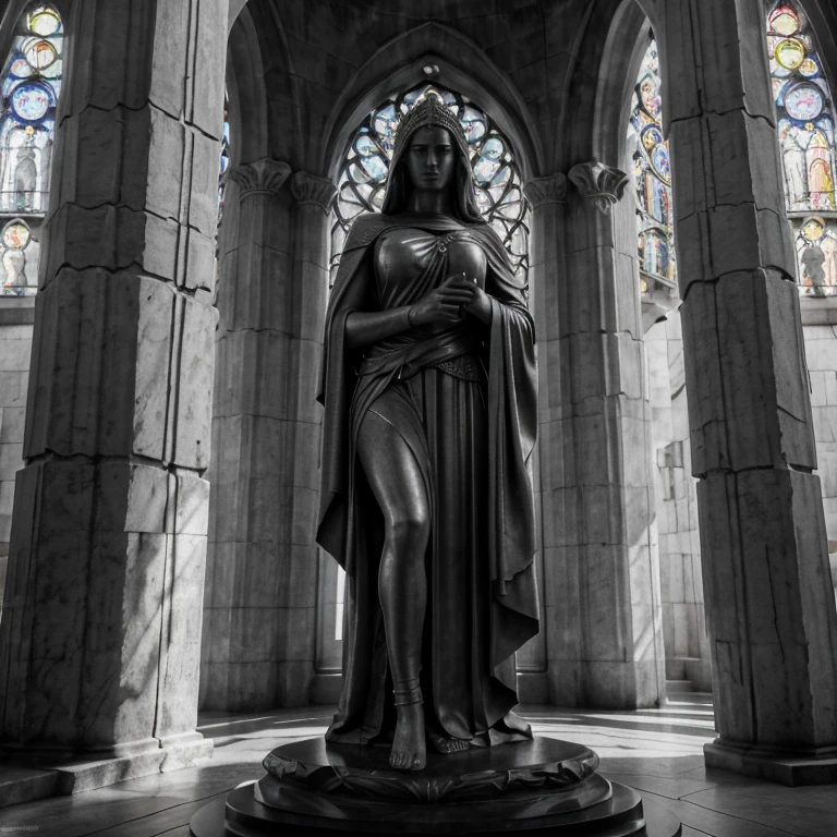 A sumptuous Mystical image with Temple Expiatori de la Sagrada Família, Sparta, a Sculpture style, and a Monochromatic view