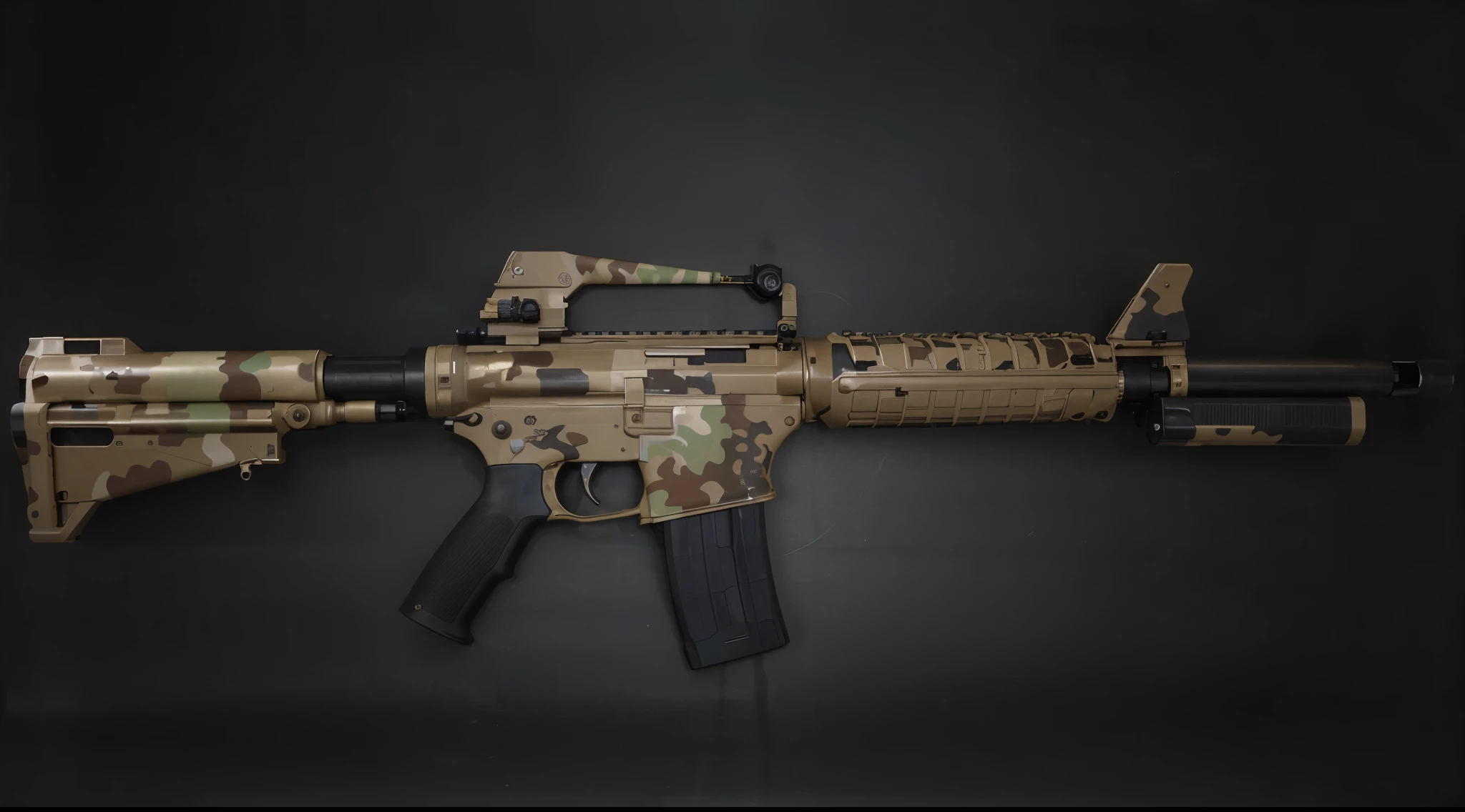 Abudhabi16,desert camouflage, gun