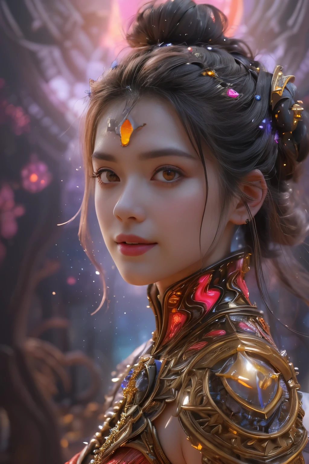 (Two beautiful teenage Italian girls:1.6), Close friends, (They are hugging each other:1.2), Kiss her cheek or chest,(Detailed iridescent bodysuit with beautiful fractal or marble design:1.5), Incredible and spectacular scenes, ((High quality)), ((Detailed)), ((Fantasy)), Blue Plasma Brain, Green Plasma Body, Showing her armpits, beautiful breast,  obscenity, (Lewd smile:1.2), coarse, Obscene,  (Immoral:1.2), Lachish, (small breasts with beautiful raised pink areolas:1.5), (Cameltoe), (Expression of ecstasy:1.2), Photorealistic, Official art, Unity 8K Wall , 8K Portrait, Best Quality, Very high resolution, (Incredibly beautiful nature background:1.6), (18 years old:1.5), (Sexy and glamorous:1.1), (A coquettish expression:1.6), (seductively smiling:1.6),  (erotic posing:1.9), (Model Posing:1.8), Beautiful seductive face, Portrait, (Thick eyebrows:1.4), (Big scarlet eyes:1.6), Beautiful eyes with fine symmetry, (Ultra detailed eyes:1.4),(Highly detailed face and eyes:1.7), (High-resolution red-eye:1.8), Intimate face, (ultra detailed skin texture:1.4), White skin, pale skin, Perfect Anatomy, Thin, (Beautiful toned body:1.5), Highly detailed hair,  (Moist skin:1.2), No makeup, (dark circles:1.1), Good anatomy, Focus Face, good-looking, (Emilia Clark:0.6) (Emma watson:0.3),(Jennifer Connelly:0.4),  Elegant face, Nice,  (A delicately crafted necklace is wrapped around her neck), (Bioluminescence with brilliant brilliance:1.4), (Luminous magic circle:1.5), Ruins of an ancient castle, Shining majestic cloud masses and sky, lightning bolt, Epic Realistic, (Greg Rutkowski:0.8), (teal and orange:0.4), (Art Station:1.5), Cinematic, (NSFW:1.2),  Hyper Detailed, Dramatic light, (Intricate details:1.1), Beautiful black hair,　(Wearing a gauntlet with a dense and very beautiful design decorated with jewels:1.1), Small chest, Galaxy, (nebulas:1.6), The Dark Knight, Fully armored body focus